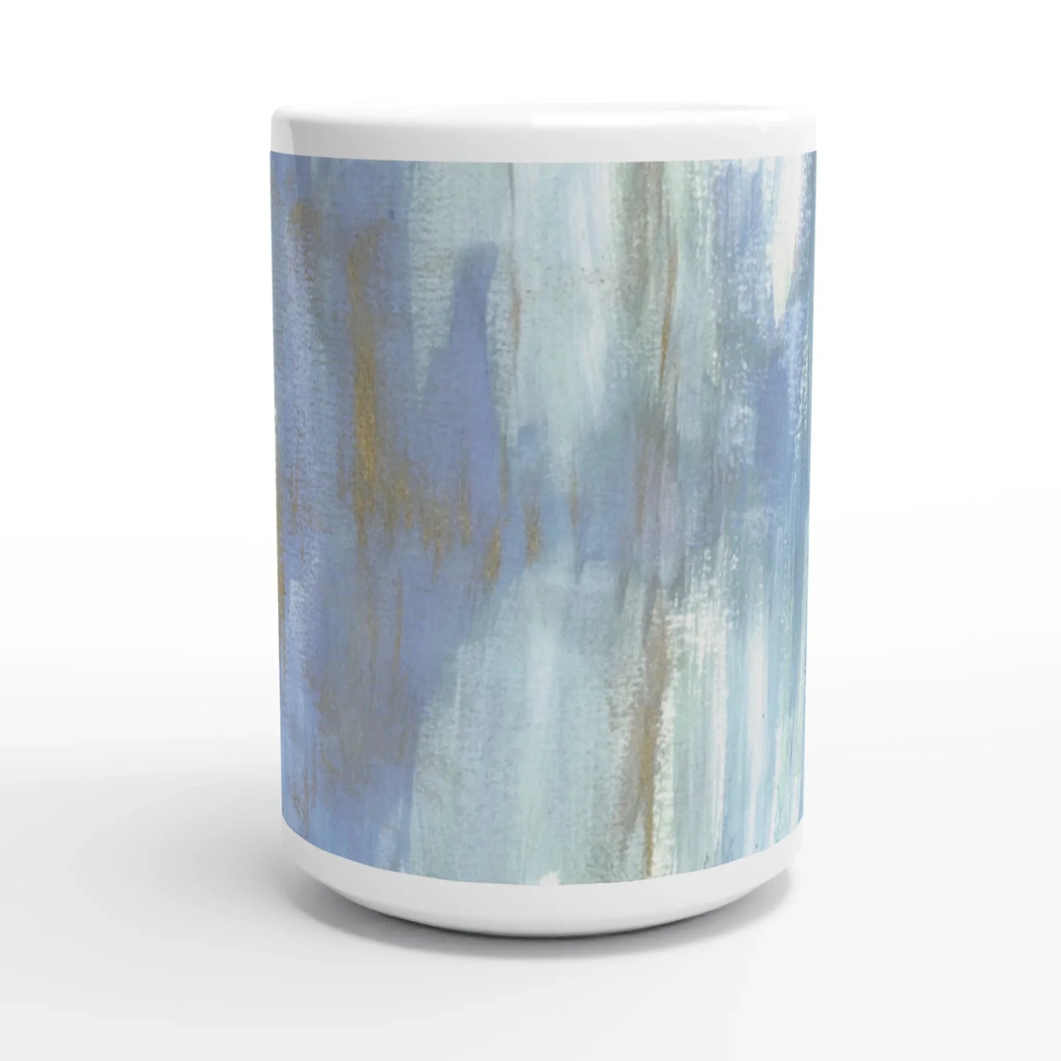 Mug en céramique blanche 44 Silent Water– Grand format, design et qualité durable - Laure Leprince - Artiste Peintre