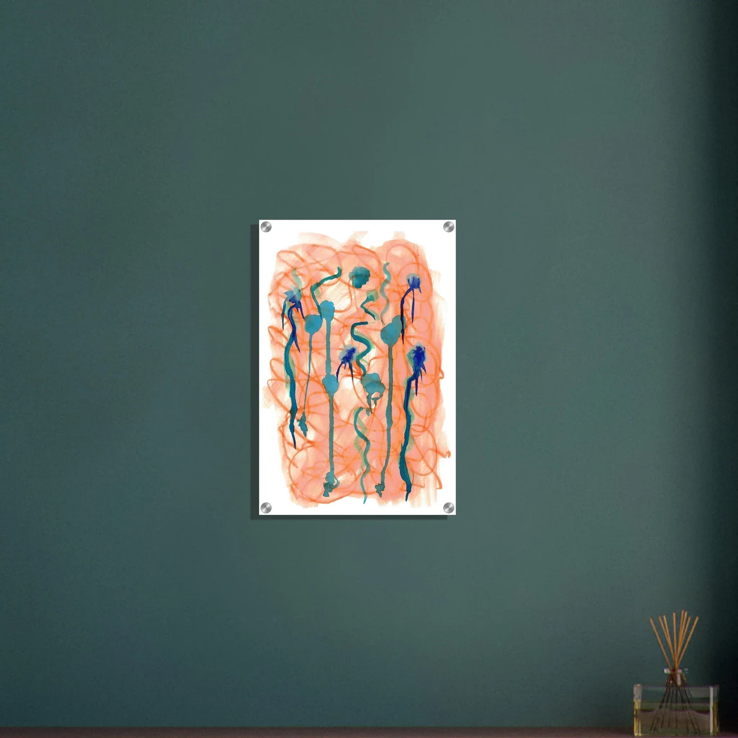 impression sur acrylique brillante Saphir Ambre contemporain par Laure Leprince - Laure Leprince - Artiste Peintre