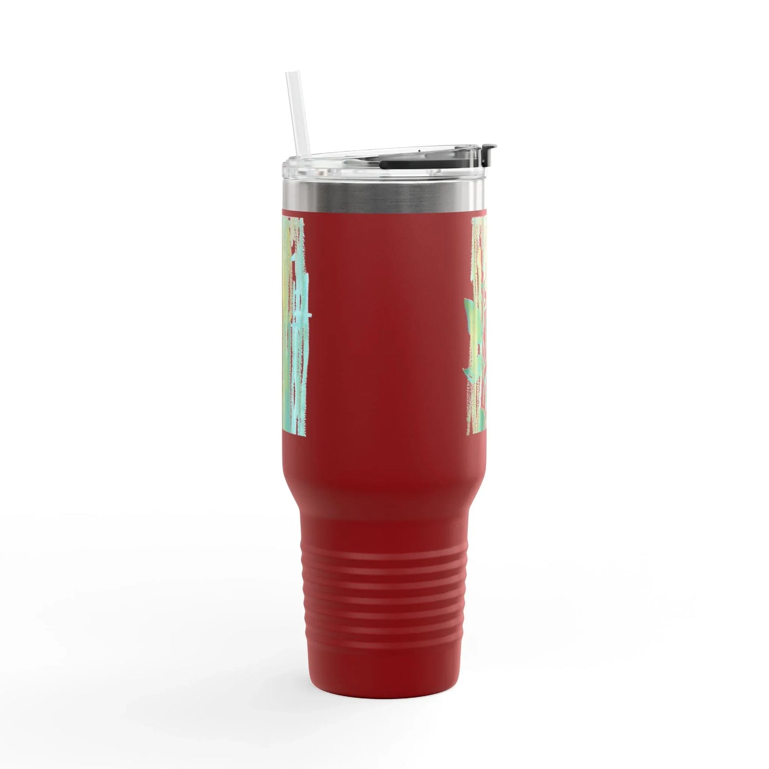 40oz Insulated Travel Mug – Veine Verte Watercolor Design - Laure Leprince - Artiste Peintre