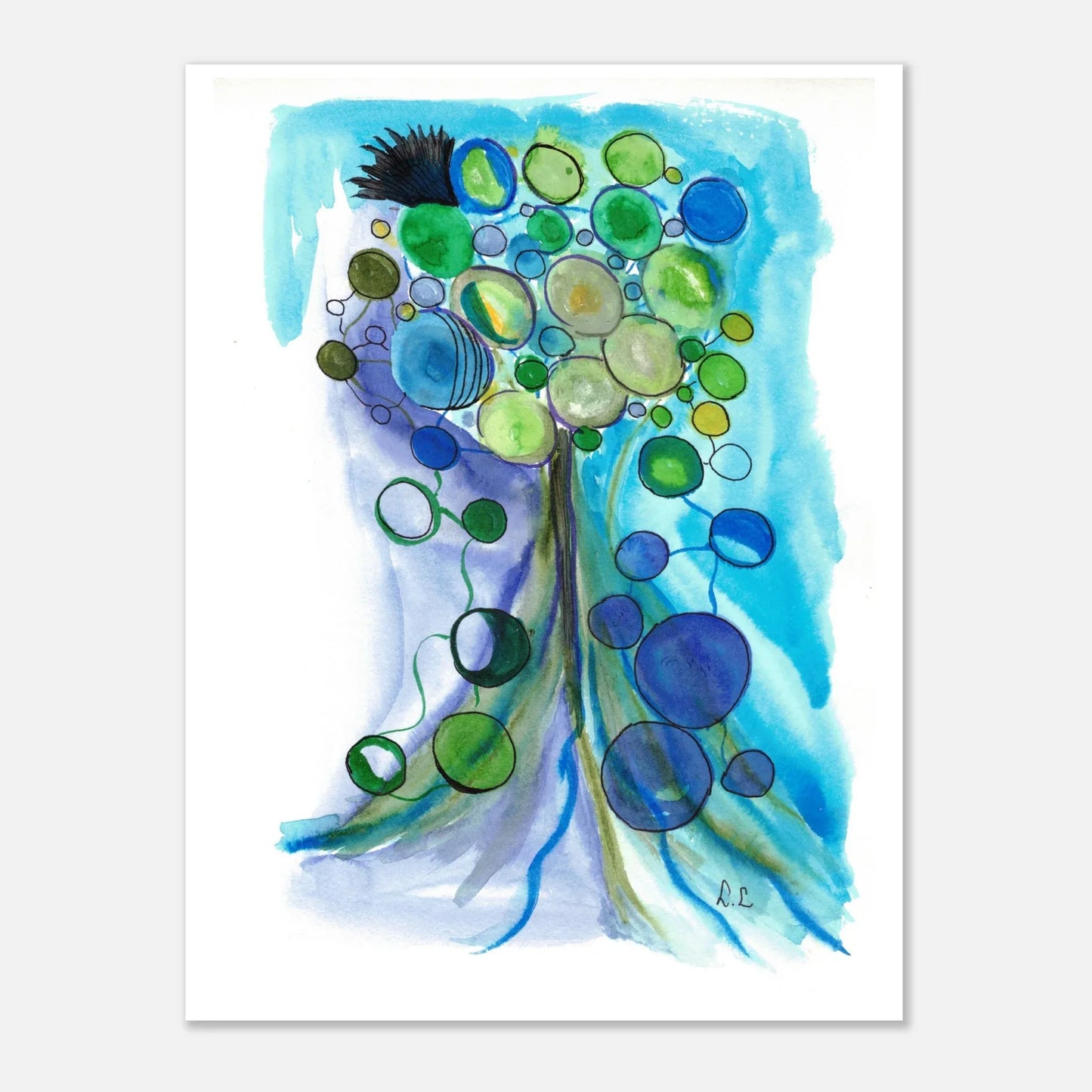 Affiche Ecosphères Laure Leprince - Artiste Cotée Akoun | Art Mural Premium - Laure Leprince - Artiste Peintre