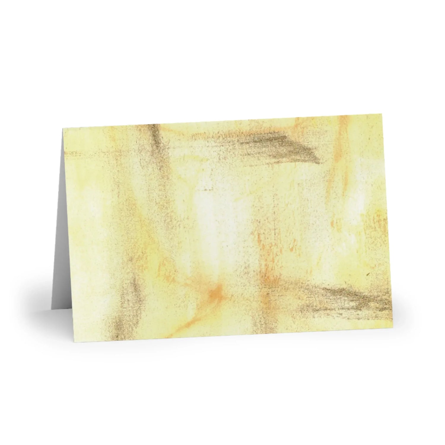 Golden Haze Watercolor Leaf Greeting Card - Elegant - Laure Leprince - Artiste Peintre