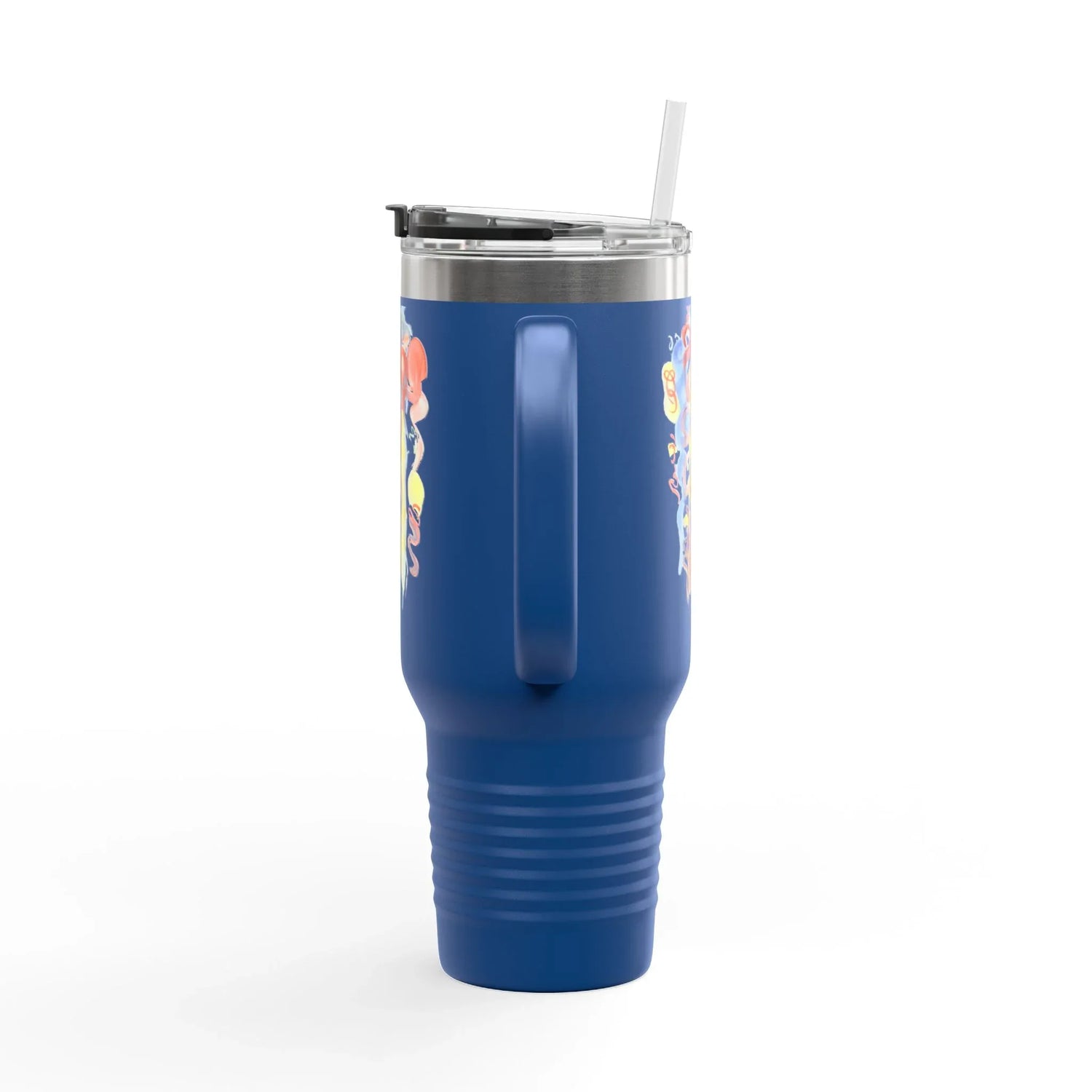 40oz Insulated Travel Mug – Les Serpentins Watercolor Design - Laure Leprince - Artiste Peintre