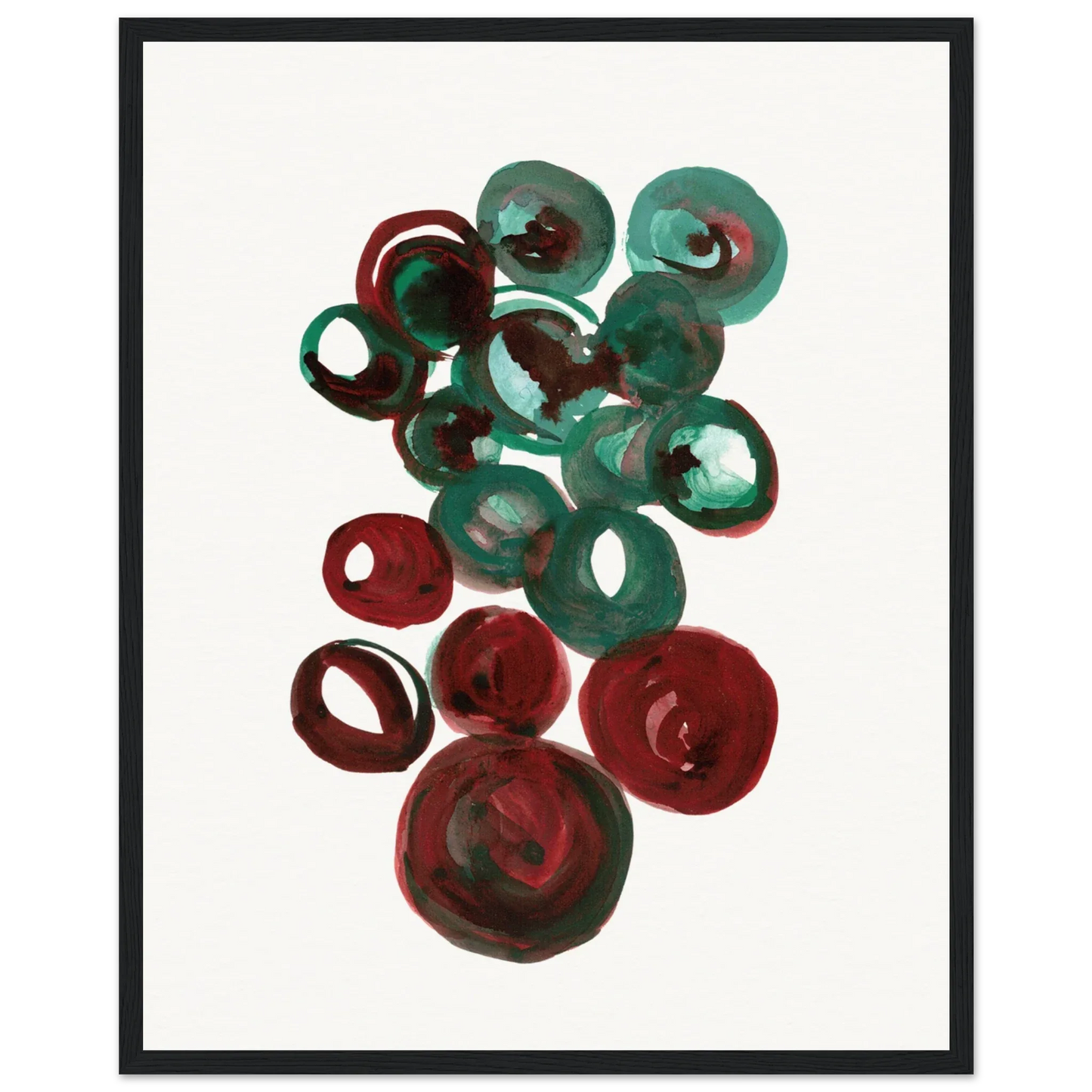 Affiche Encadrée Museum-Quality Matte Paper Wooden Framed Resonance Emeraude - Laure Leprince - Artiste Peintre