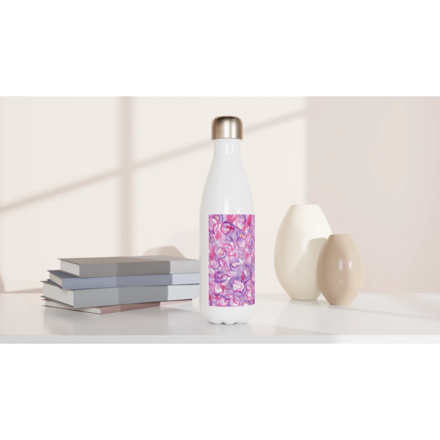 Bouteille isotherme en acier inoxydable 500 ml Floraison Intime – Design artistique exclusif - Laure Leprince - Artiste Peintre