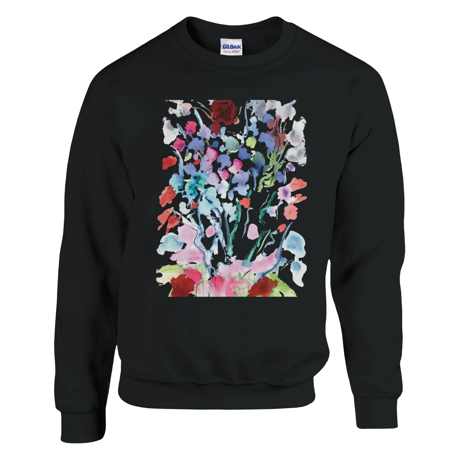 Sweatshirt Unisexe Classique Flora l– Impression Artistique Multicolore | Premium Cotton Blend - Laure Leprince - Artiste Peintre