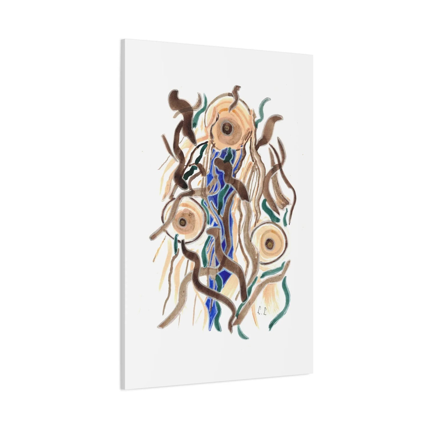 Abstract Cometes Brushstroke Canvas Print — Modern Coastal Wall Art - Laure Leprince - Artiste Peintre