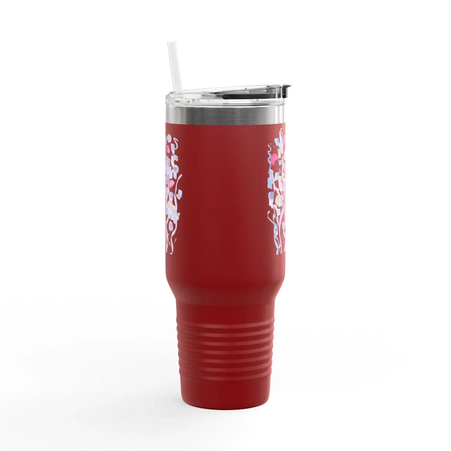 40oz Insulated Travel Mug – Petal Drift Watercolor Design - Laure Leprince - Artiste Peintre