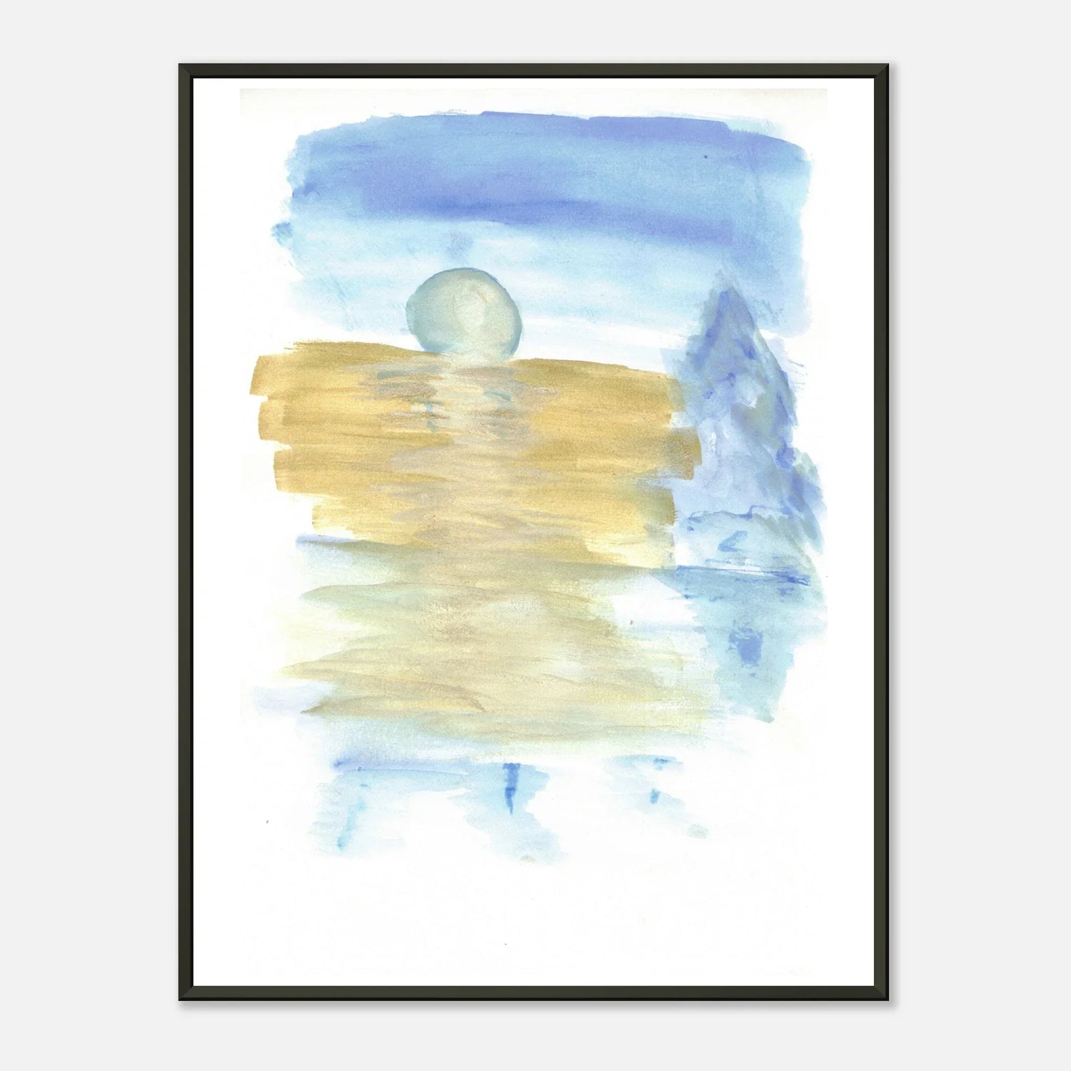 Classic Semi-Glossy Paper Metal Framed Post Blue Horizon - Laure Leprince - Artiste Peintre