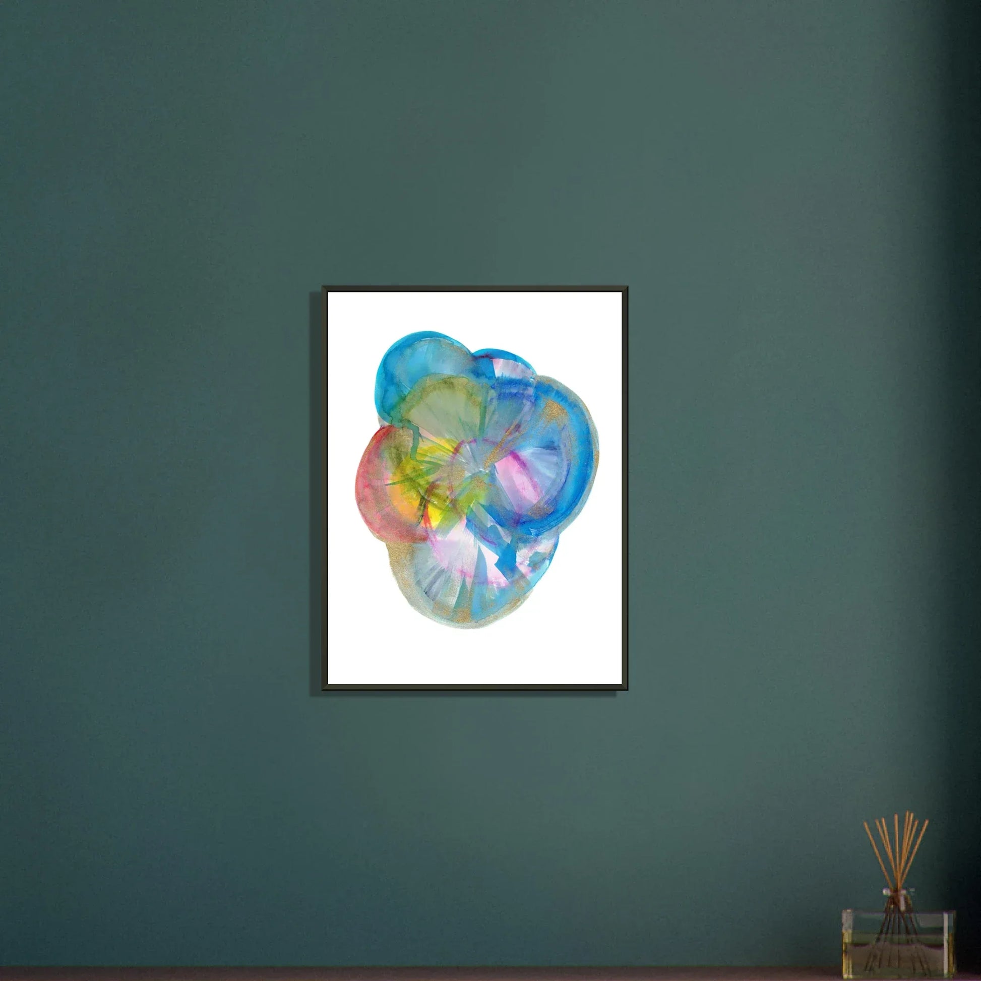 Classic Semi-Glossy Paper Metal Framed Poste Crystal Bloom - Laure Leprince - Artiste Peintre