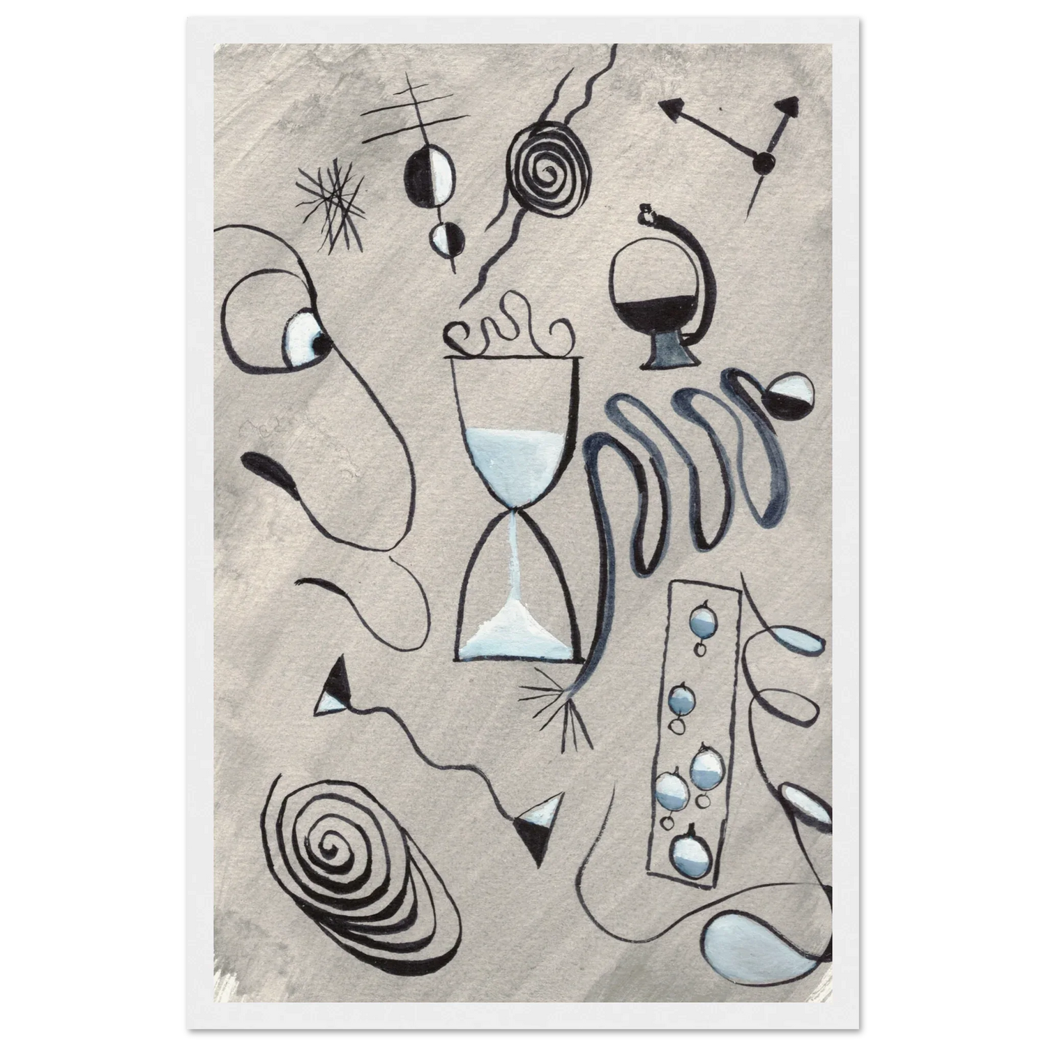 Affiche encadrée bois | Papier mat qualité musée | Aquarelle originale Laure Leprince - Laure Leprince - Artiste Peintre