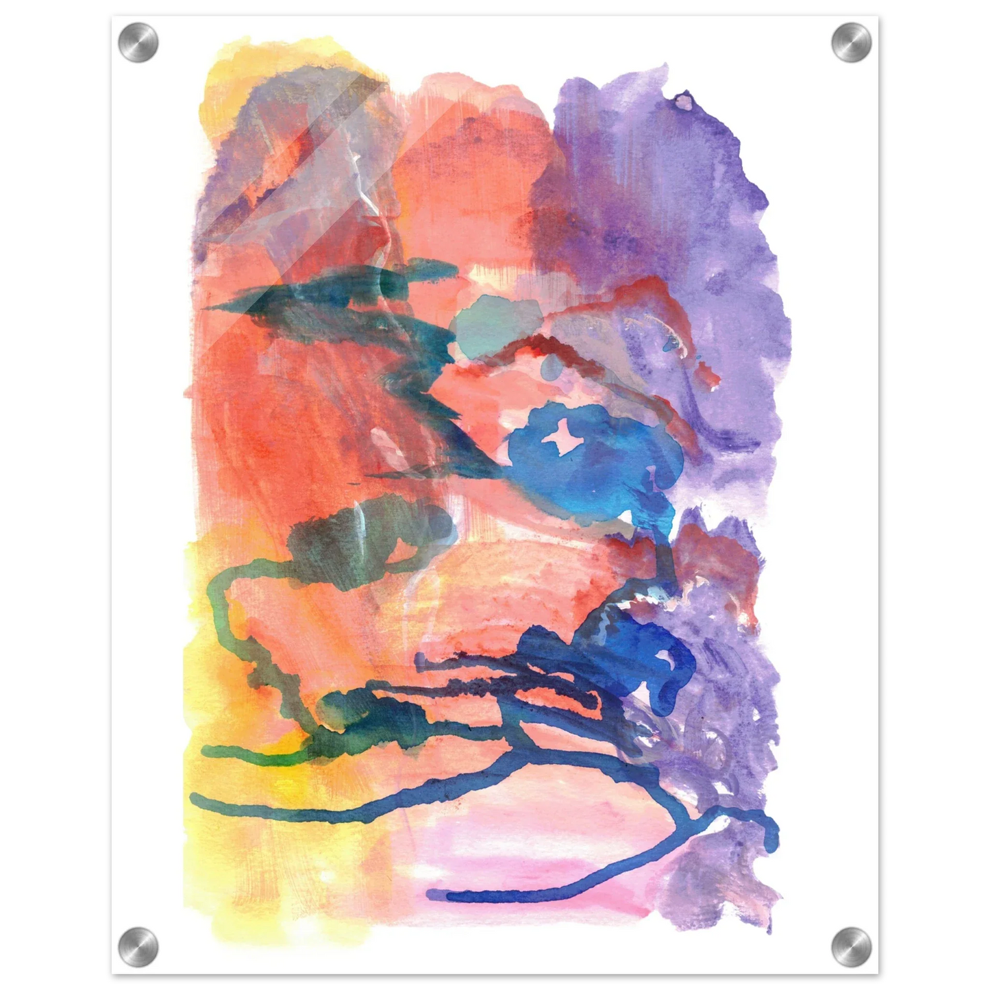 Impression sur acrylique brillante Neon Mirage| Art contemporain par Laure Leprince - Laure Leprince - Artiste Peintre