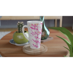 Mug à Latte en Céramique Blanche 500 ml Pink Waves – Élégant, durable et brillant - Laure Leprince - Artiste Peintre