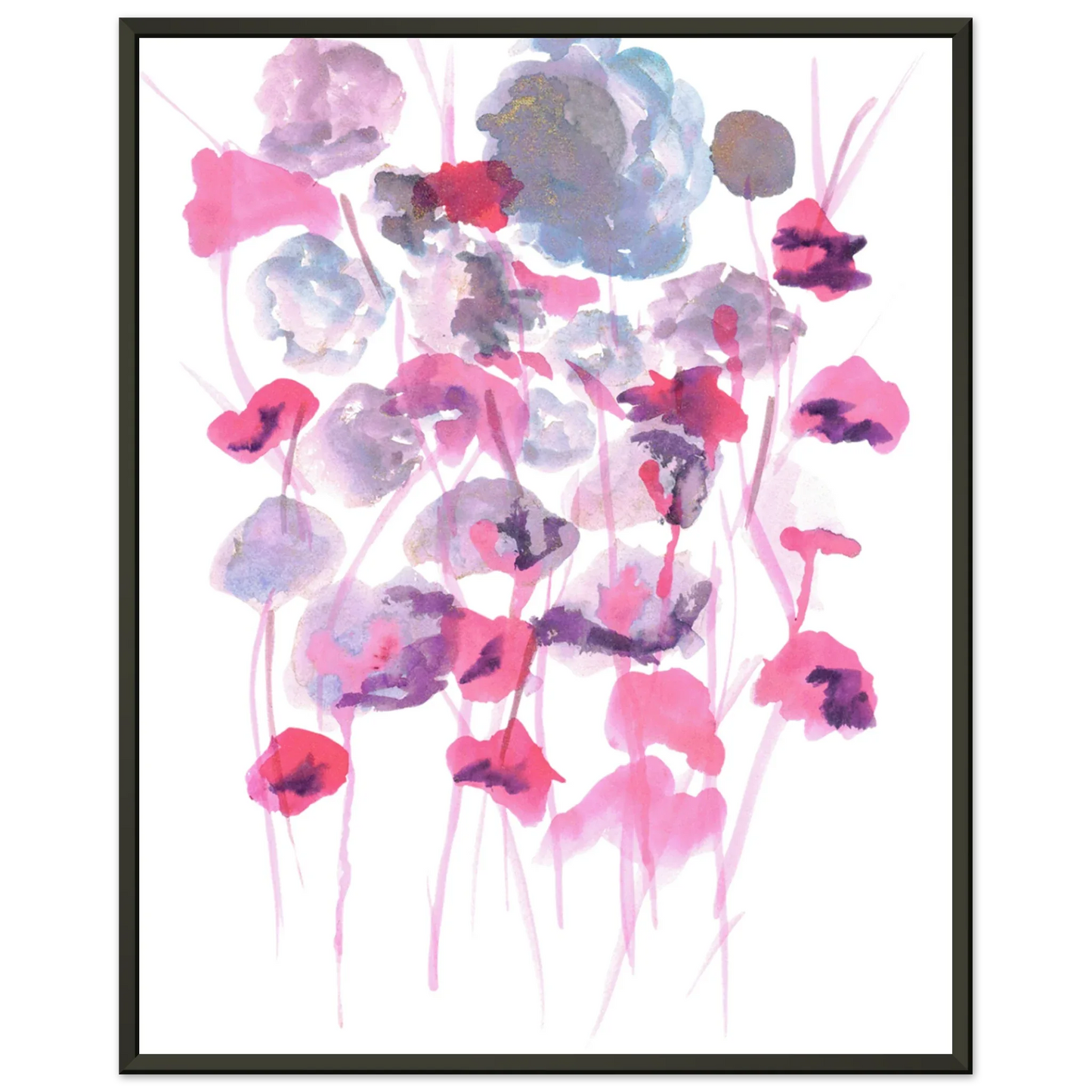 Classic Semi-Glossy Paper Metal Framed Poste Jardin des Ombrelles - Laure Leprince - Artiste Peintre