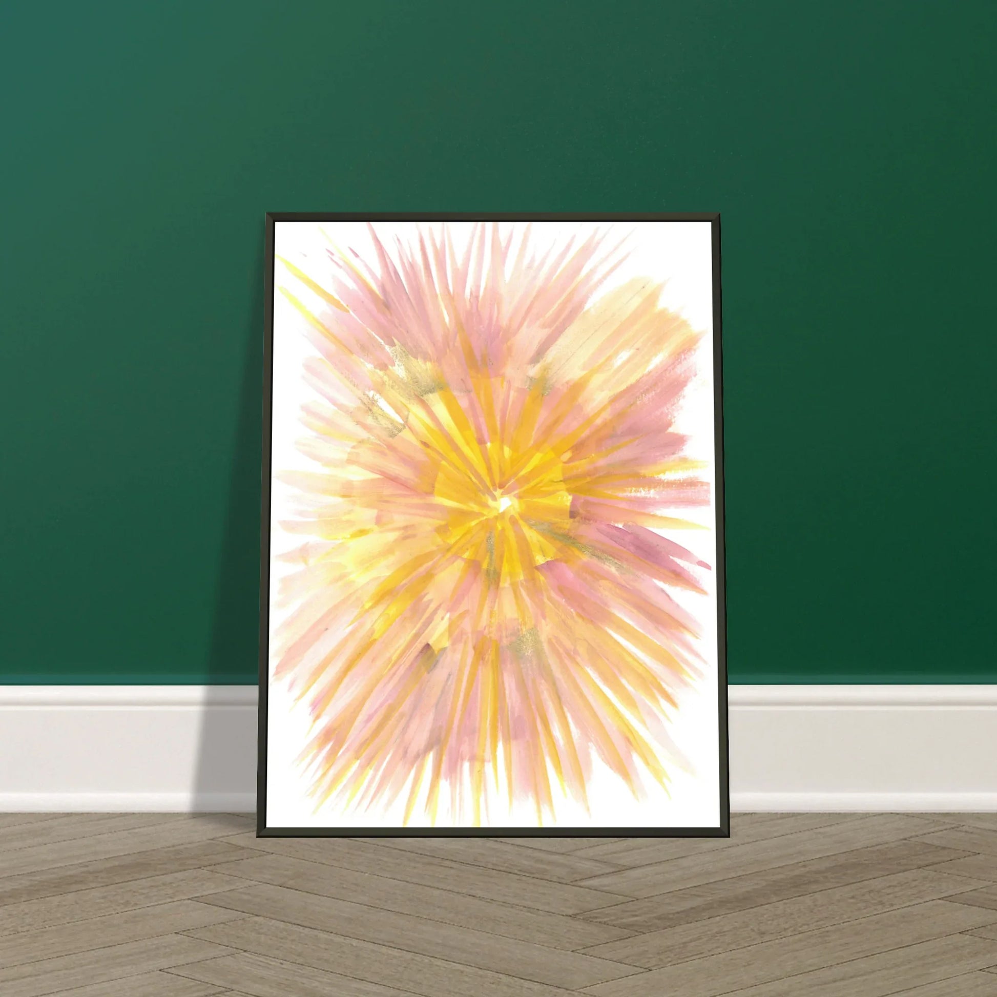 Classic Semi-Glossy Paper Metal Framed Poste Solar Bloom - Laure Leprince - Artiste Peintre