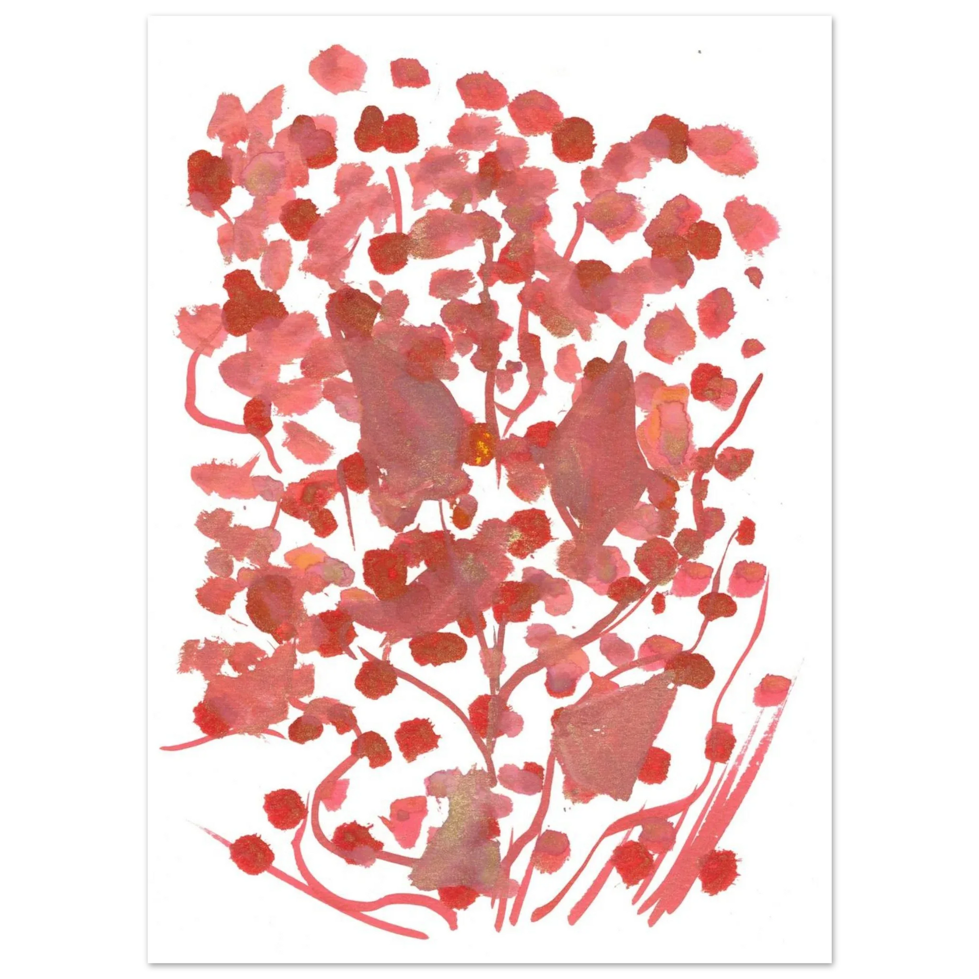 Premium Matte Paper Poster Aquarelle Originale RDJ3-5 - Laure Leprince - Artiste Peintre