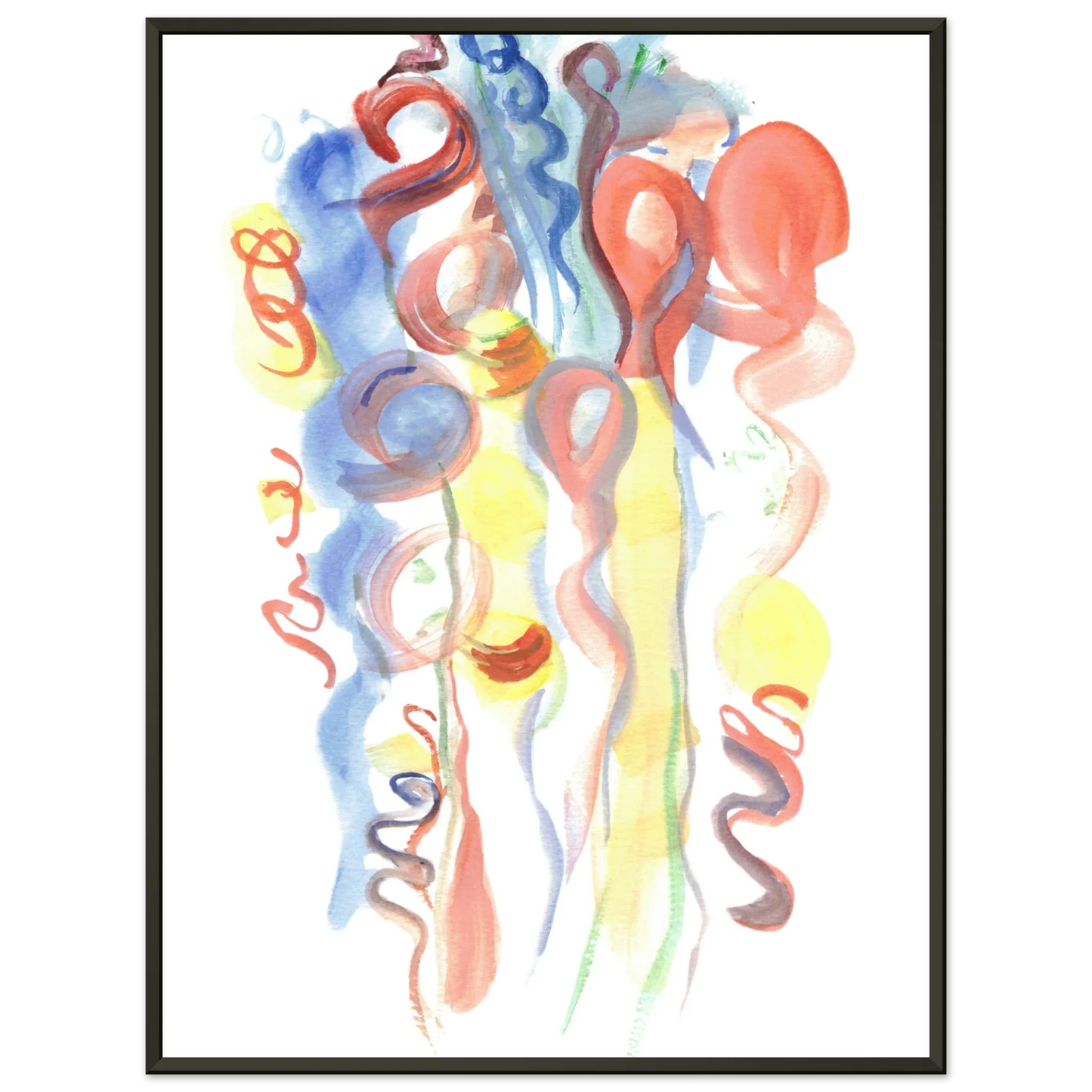 Classic Semi-Glossy Paper Metal Framed Poster Serpentins - Laure Leprince - Artiste Peintre