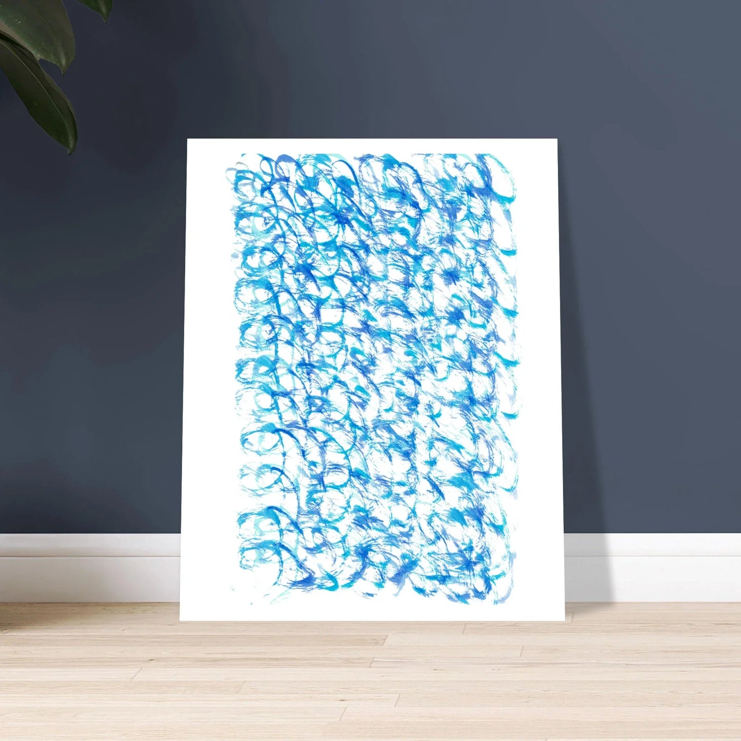 Affiche premium sur papier mat Blue Waves– Art mural de qualité supérieure - Laure Leprince - Artiste Peintre