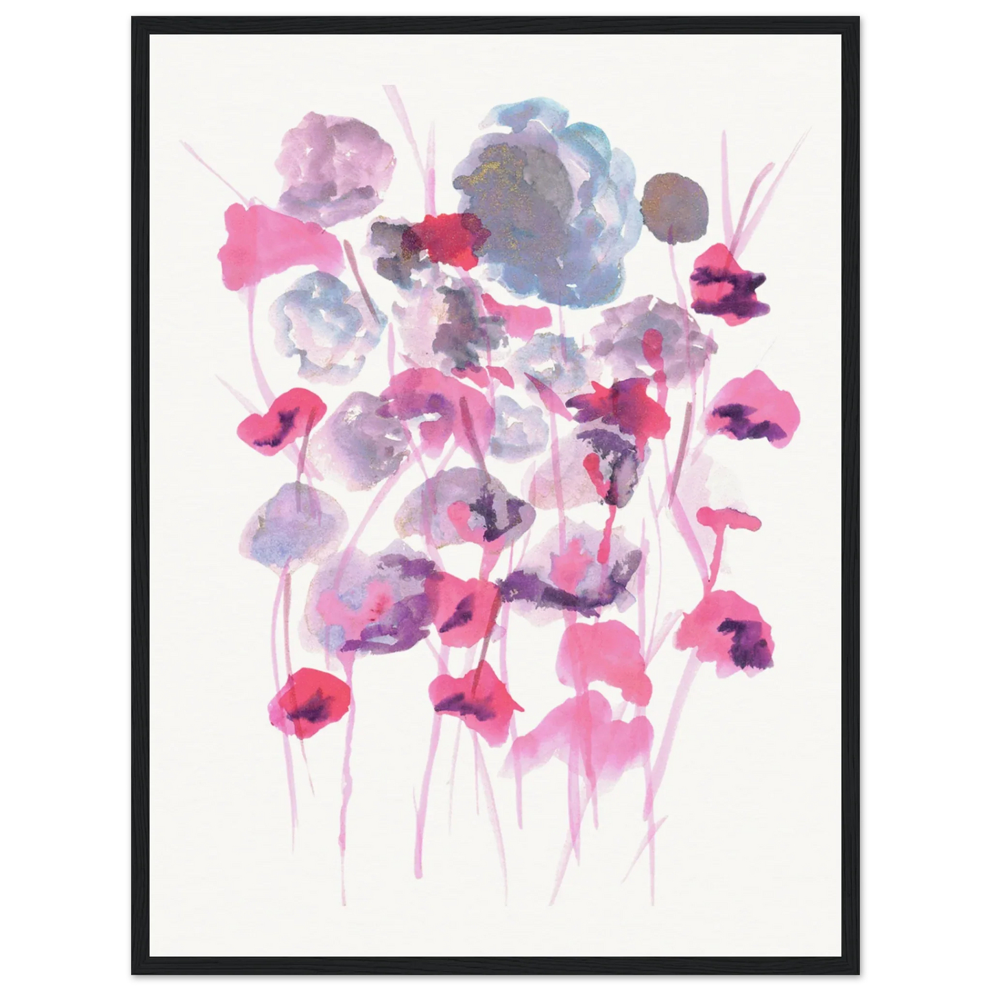 Affiche Encadrée Museum-Quality Matte Paper Wooden Framed Jardin des Ombrelles - Laure Leprince - Artiste Peintre