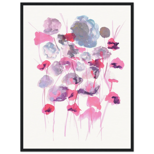 Affiche Encadrée Museum-Quality Matte Paper Wooden Framed Jardin des Ombrelles - Laure Leprince - Artiste Peintre