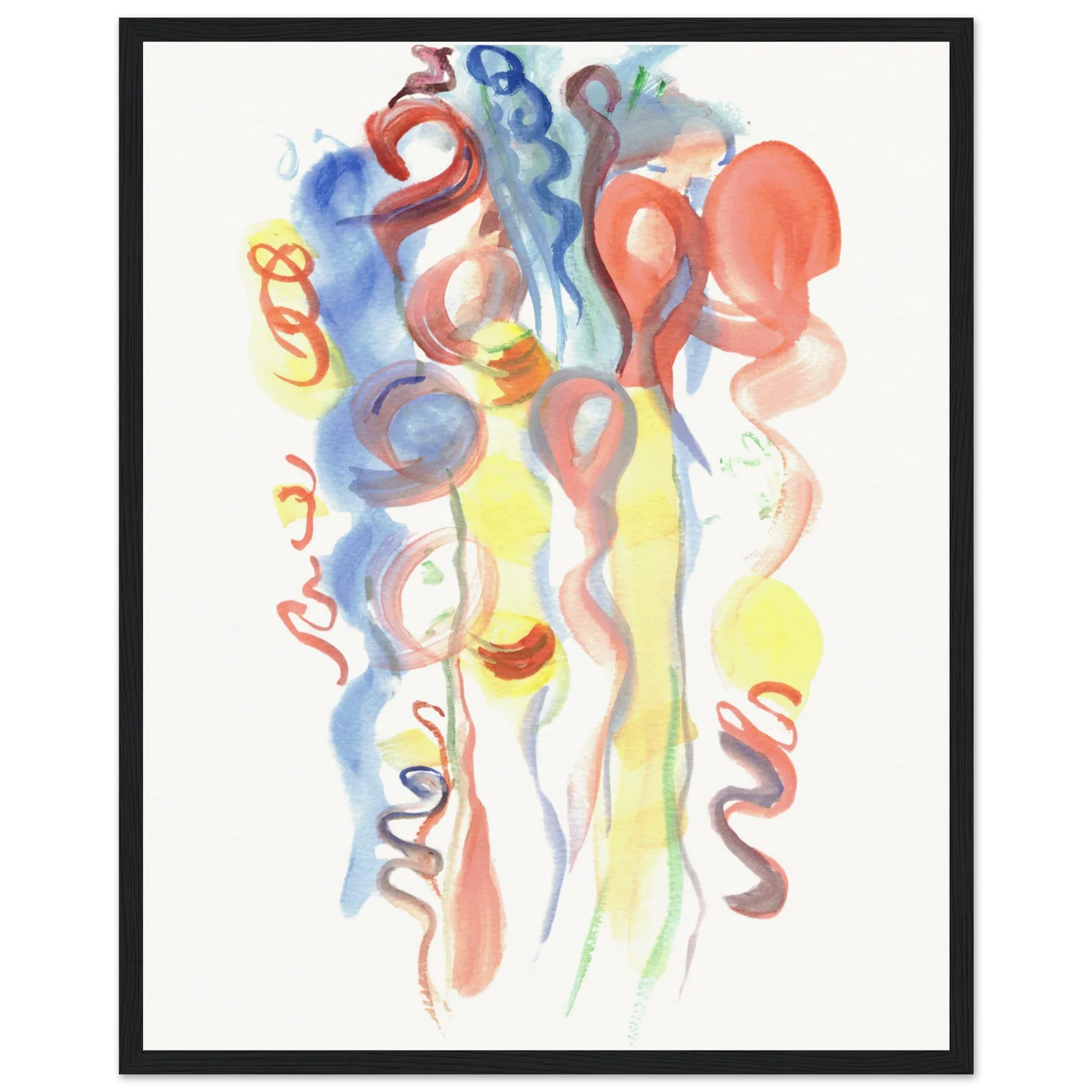 Affiche Encadrée Museum-Quality Matte Paper Aluminium Framed Serpentins - Laure Leprince - Artiste Peintre