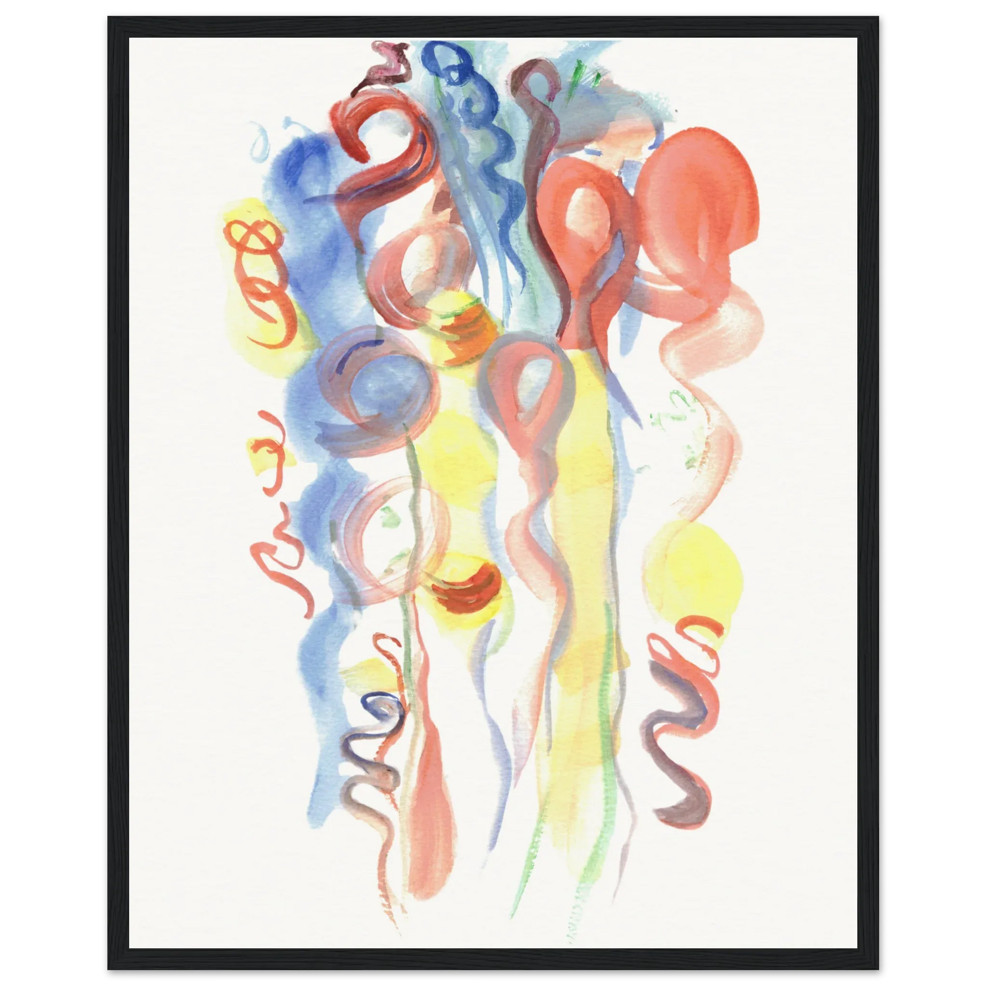 Affiche Encadrée Museum-Quality Matte Paper Aluminium Framed Serpentins - Laure Leprince - Artiste Peintre