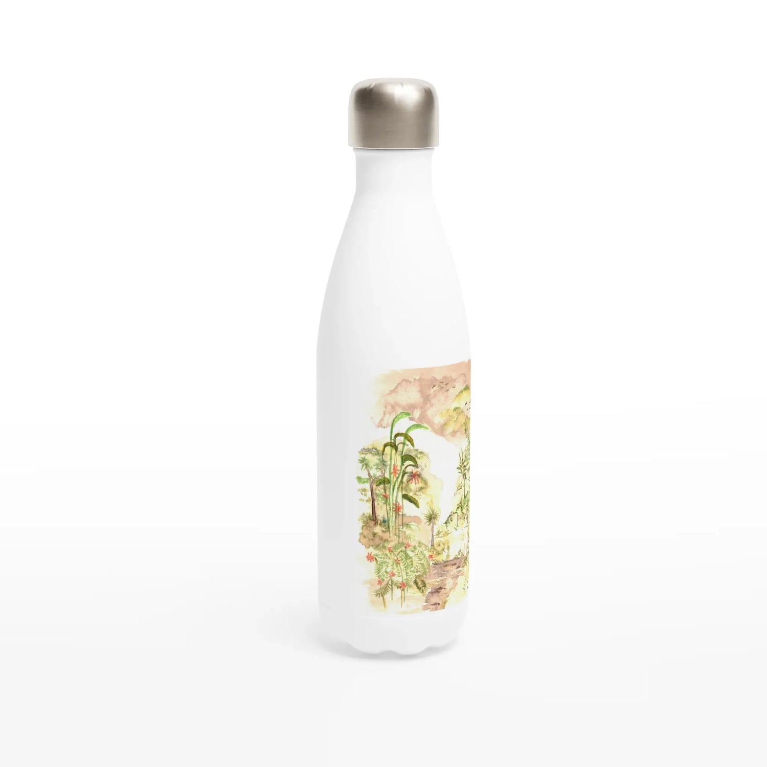 Bouteille isotherme en acier inoxydable 500 ml Jungle – Design artistique exclusif - Laure Leprince - Artiste Peintre