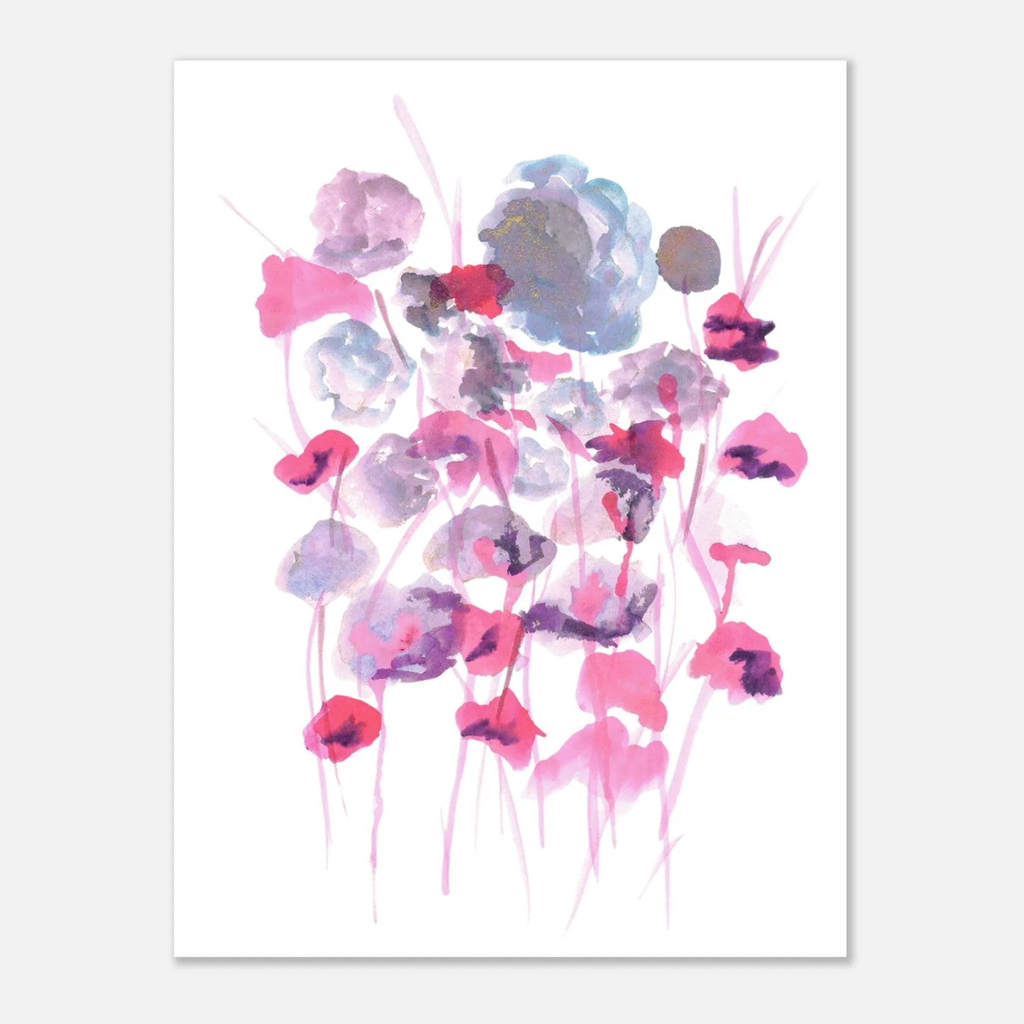 Affiche Encadrée Museum-Quality Matte Paper Wooden Framed Jardin des Ombrelles - Laure Leprince - Artiste Peintre
