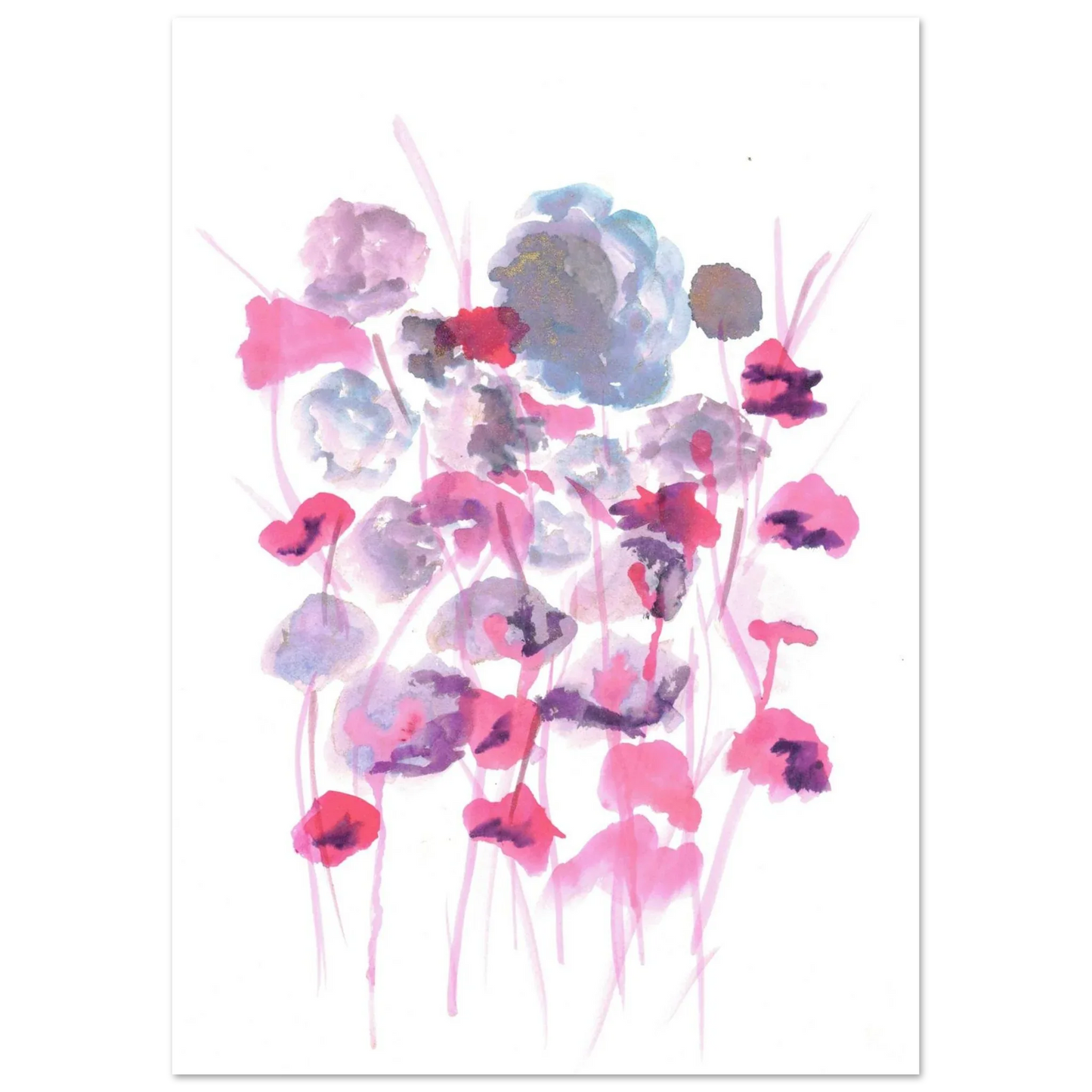 Premium Matte Paper Poster Aquarelle Originale RDJ3-12 - Laure Leprince - Artiste Peintre