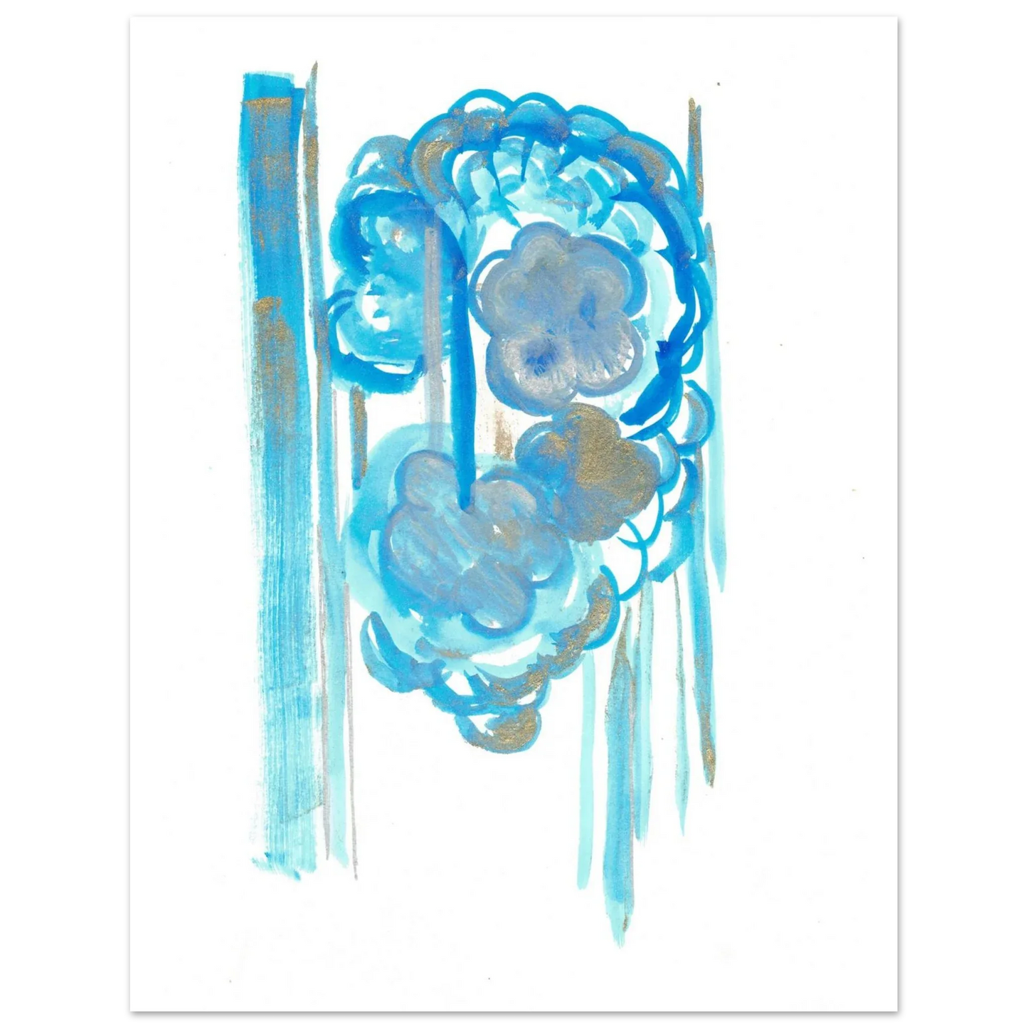 Premium Matte Paper Poster Aquarelle Originale RDJ3-18 - Laure Leprince - Artiste Peintre