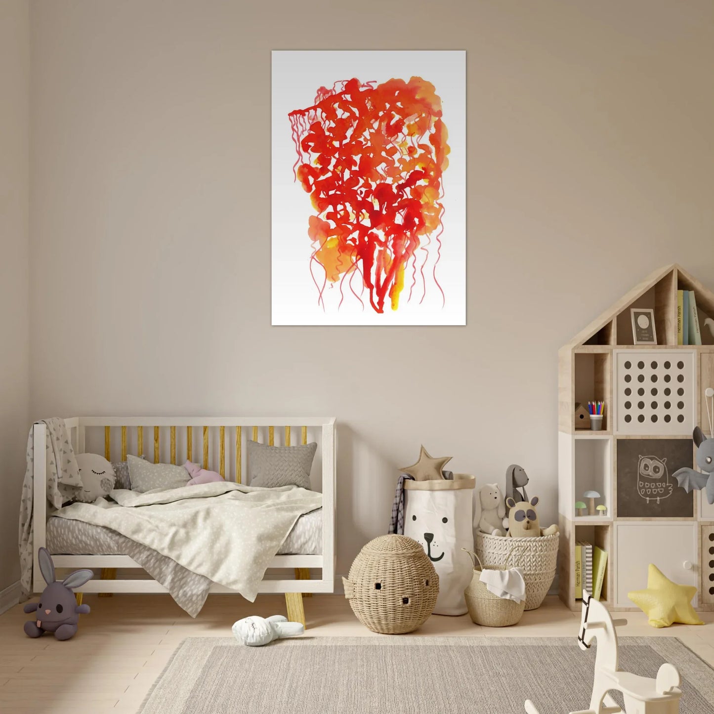 Premium Matte Paper Poster Aquarelle Originale RDJ3-13 - Laure Leprince - Artiste Peintre