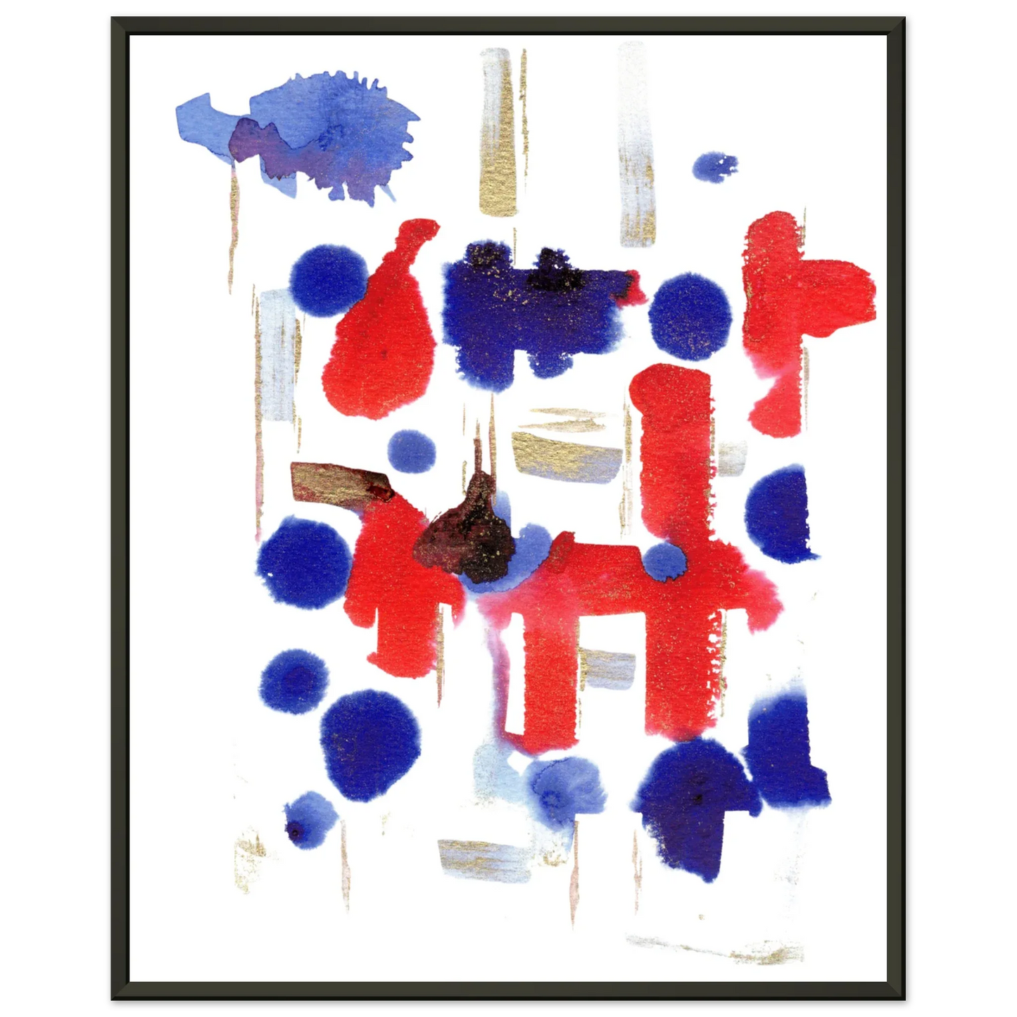 Classic Semi-Glossy Paper Metal Framed Poster Structure Carmine - Laure Leprince - Artiste Peintre