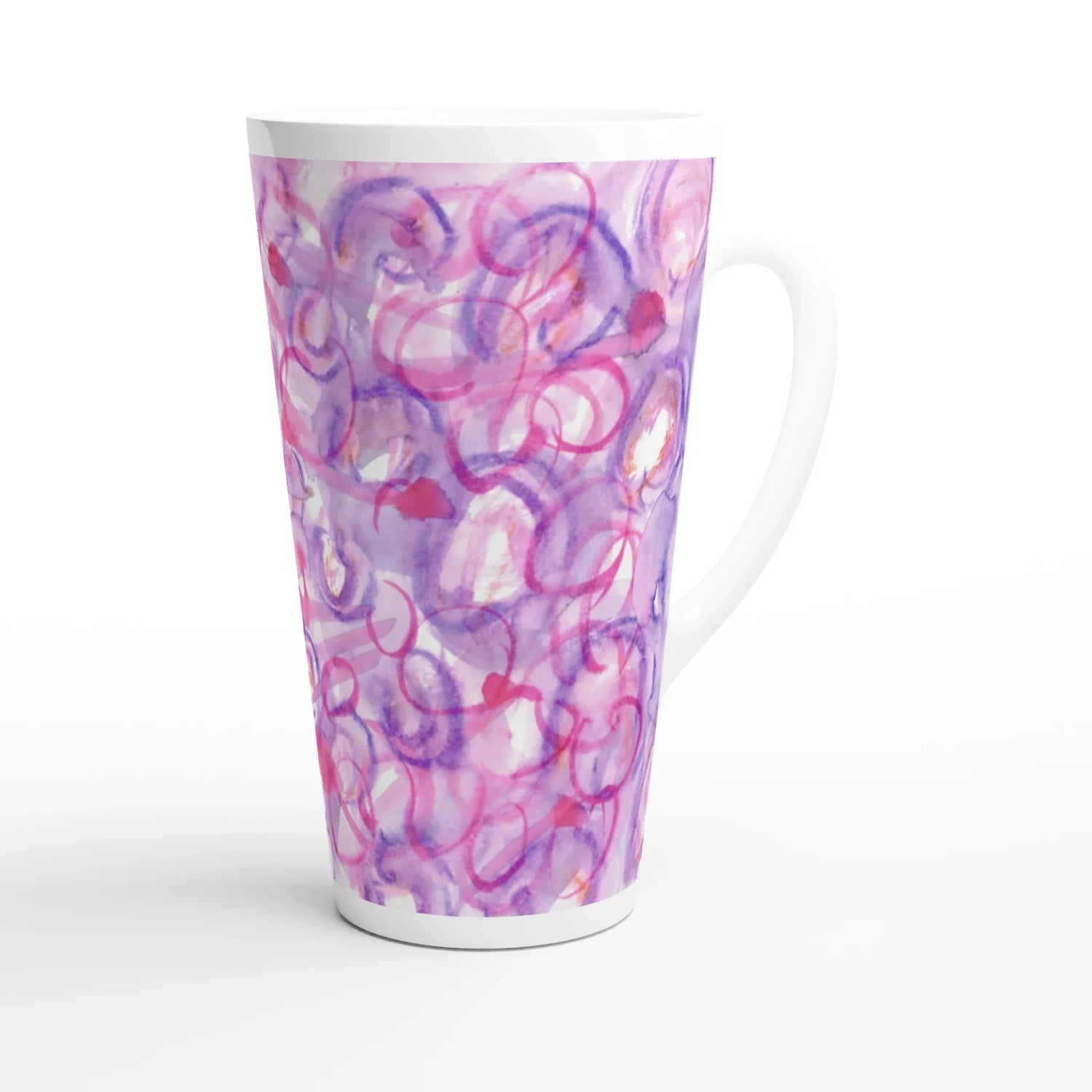 Mug à Latte en Céramique 500 ml Floraison Intime – Élégant, durable et brillant - Laure Leprince - Artiste Peintre