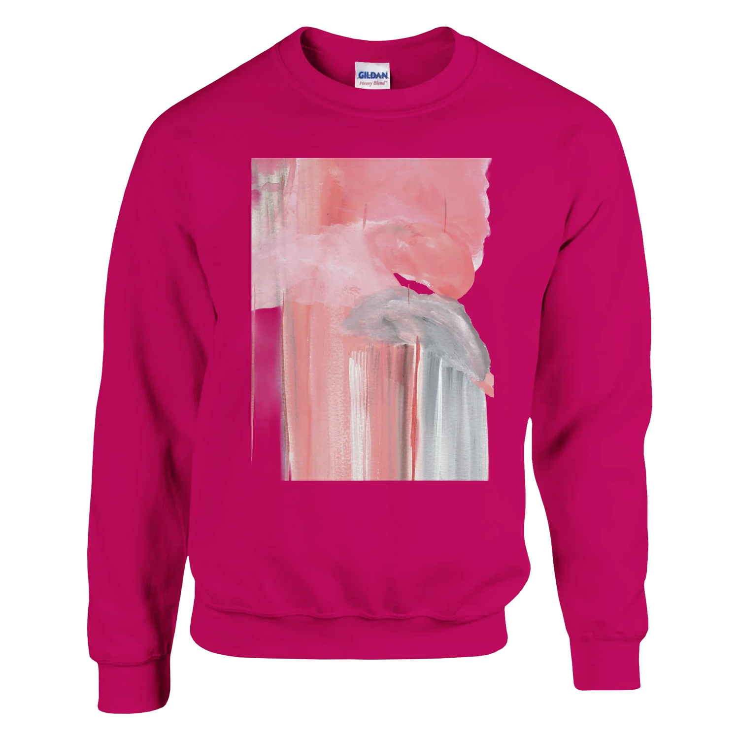 Sweatshirt Unisexe Classique Blush Cascade – Impression Artistique Multicolore - Laure Leprince - Artiste Peintre