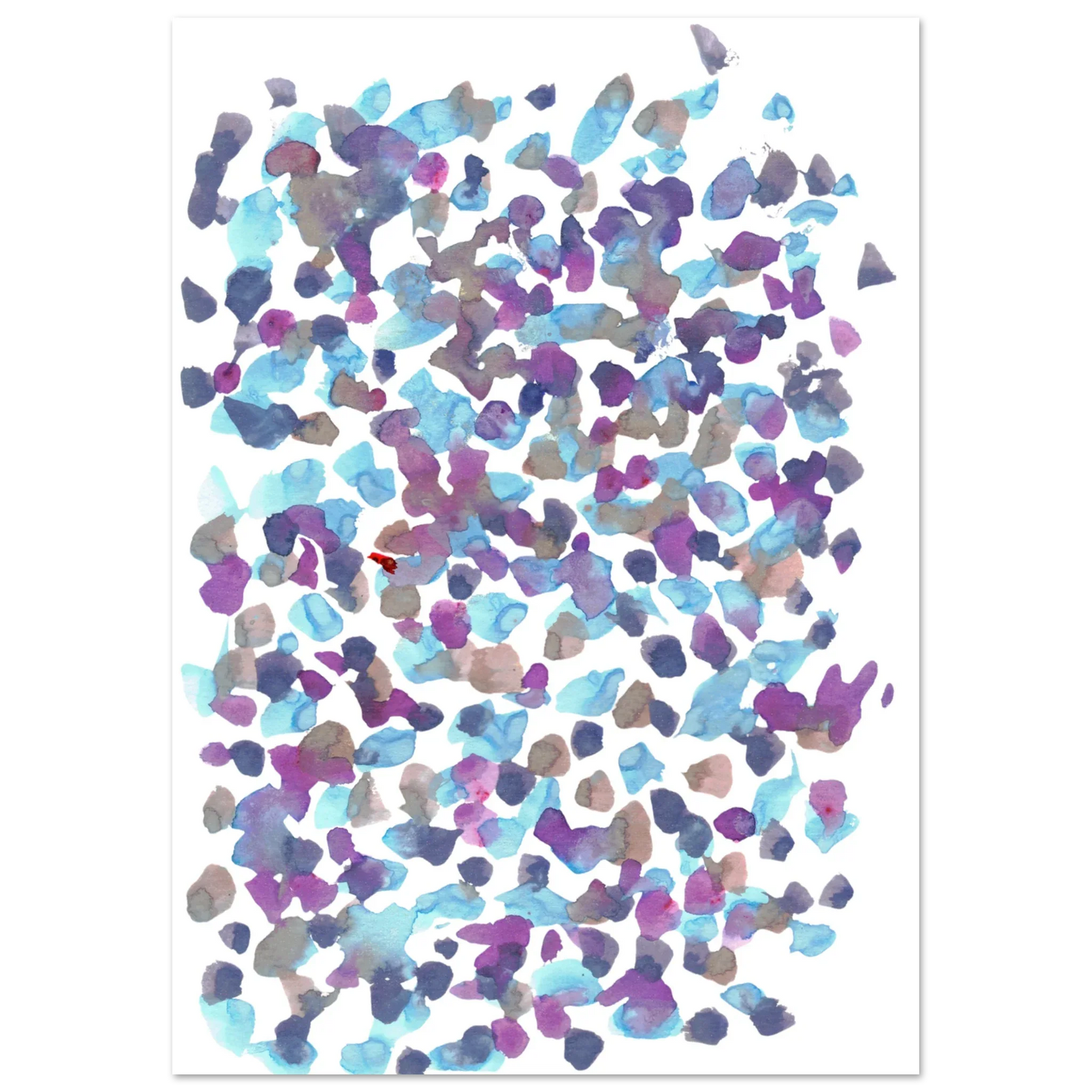 Affiche premium sur papier mat Fragments indigo – Art mural de qualité supérieure - Laure Leprince - Artiste Peintre