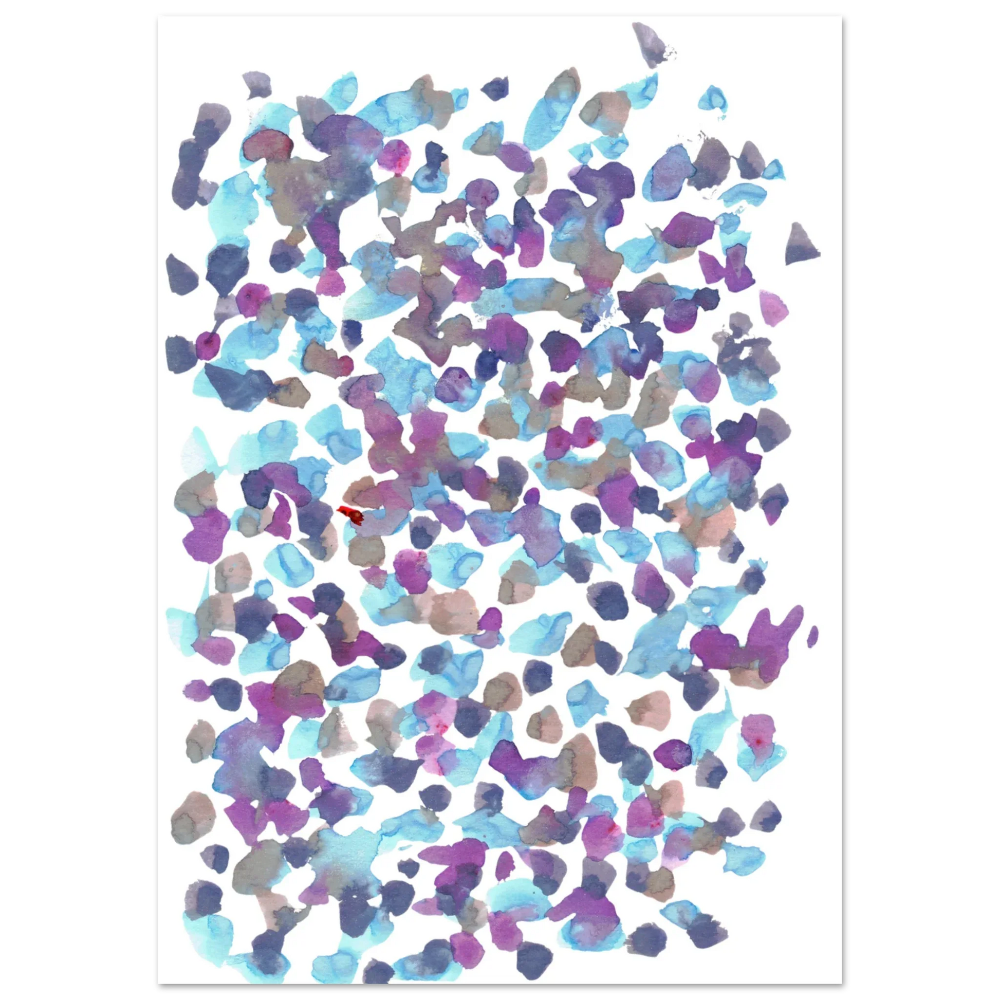 Affiche premium sur papier mat Fragments indigo – Art mural de qualité supérieure - Laure Leprince - Artiste Peintre
