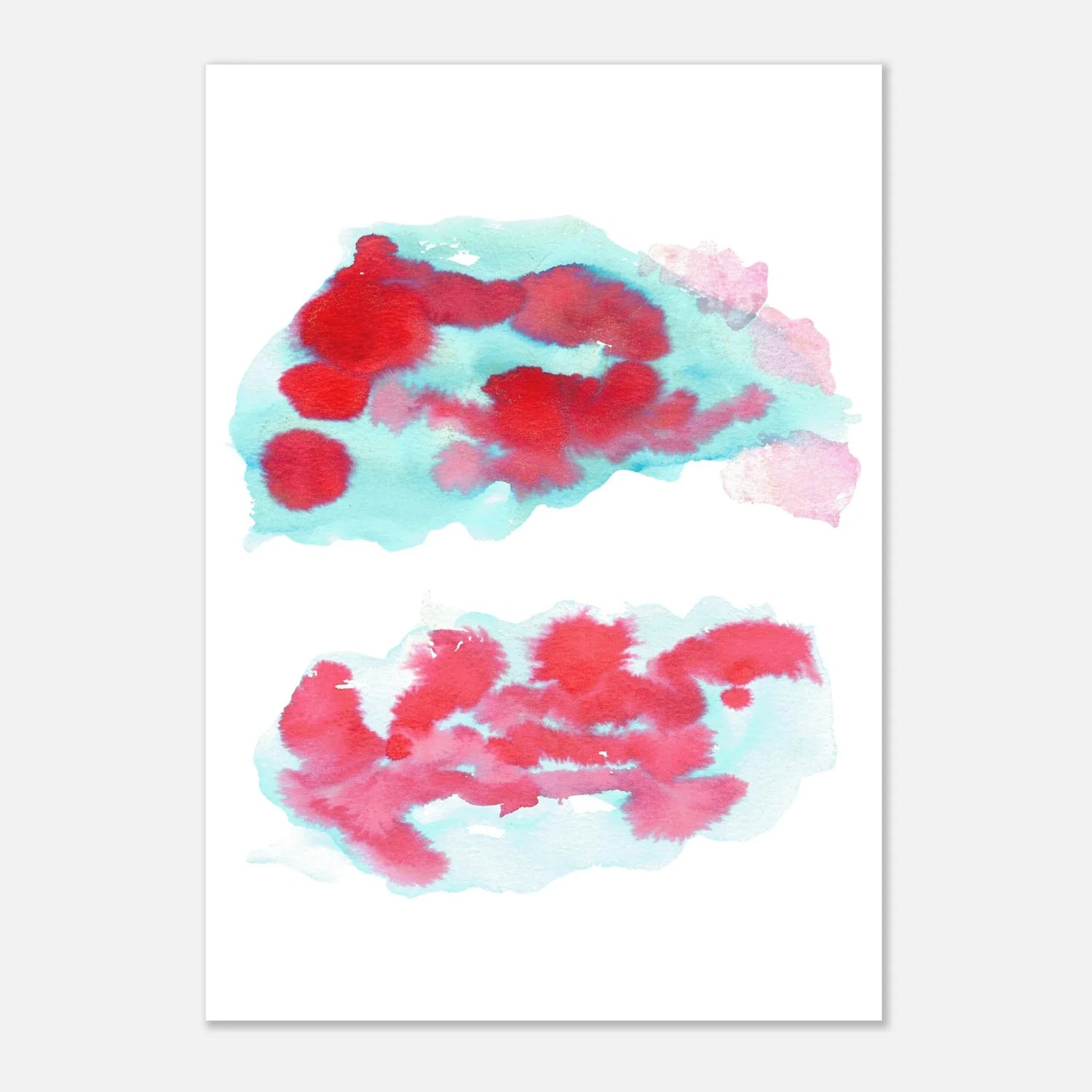 Affiche premium sur papier mat Brumes Carmin – Art mural de qualité supérieure - Laure Leprince - Artiste Peintre