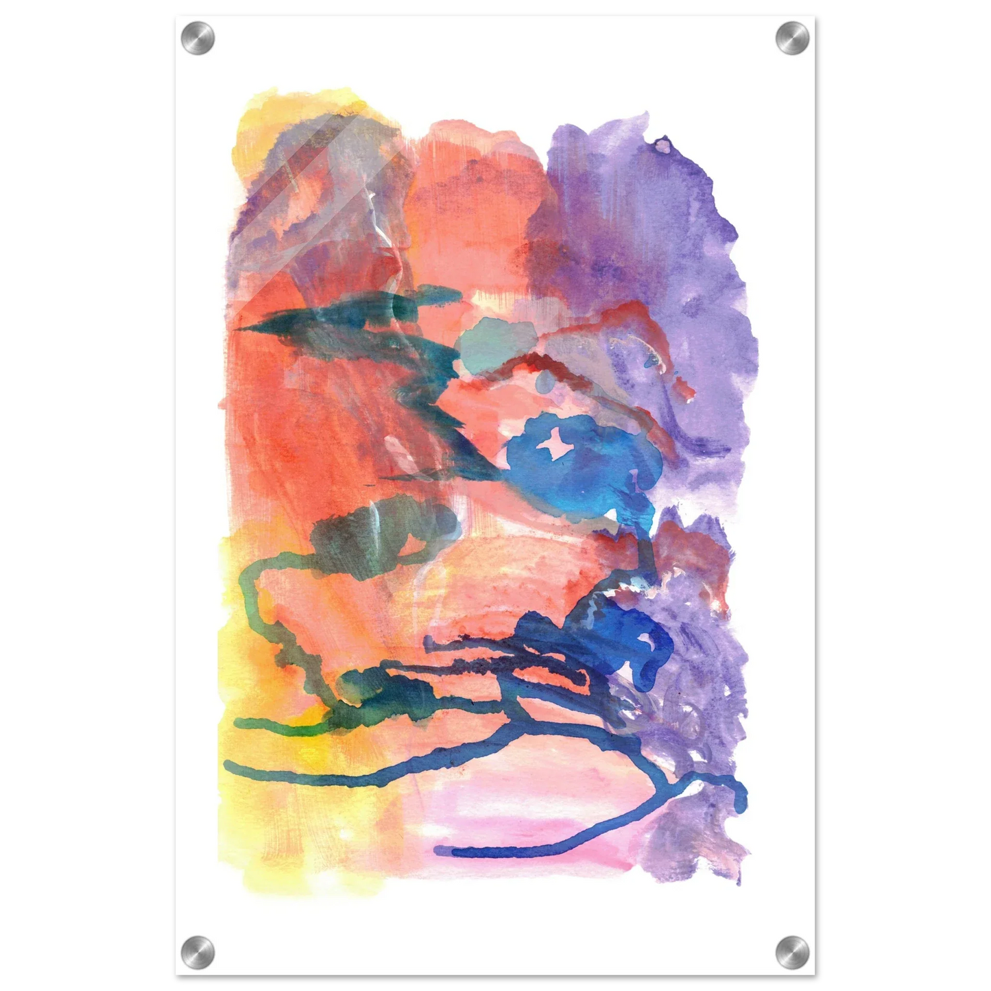 Impression sur acrylique brillante Neon Mirage| Art contemporain par Laure Leprince - Laure Leprince - Artiste Peintre