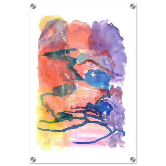 Impression sur acrylique brillante Neon Mirage| Art contemporain par Laure Leprince - Laure Leprince - Artiste Peintre