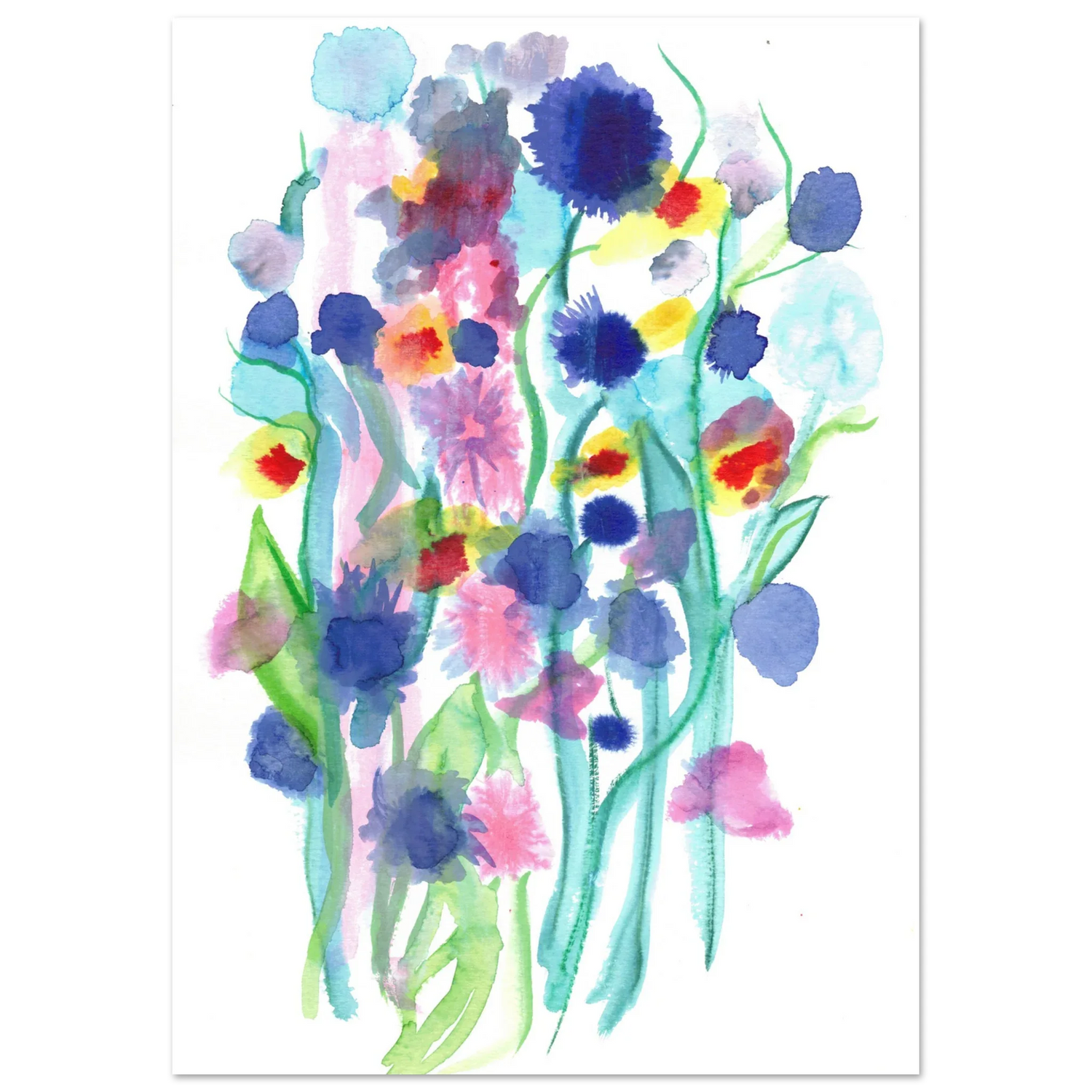 Affiche premium sur papier mat Jardin Chromatique – Art mural de qualité supérieure - Laure Leprince - Artiste Peintre