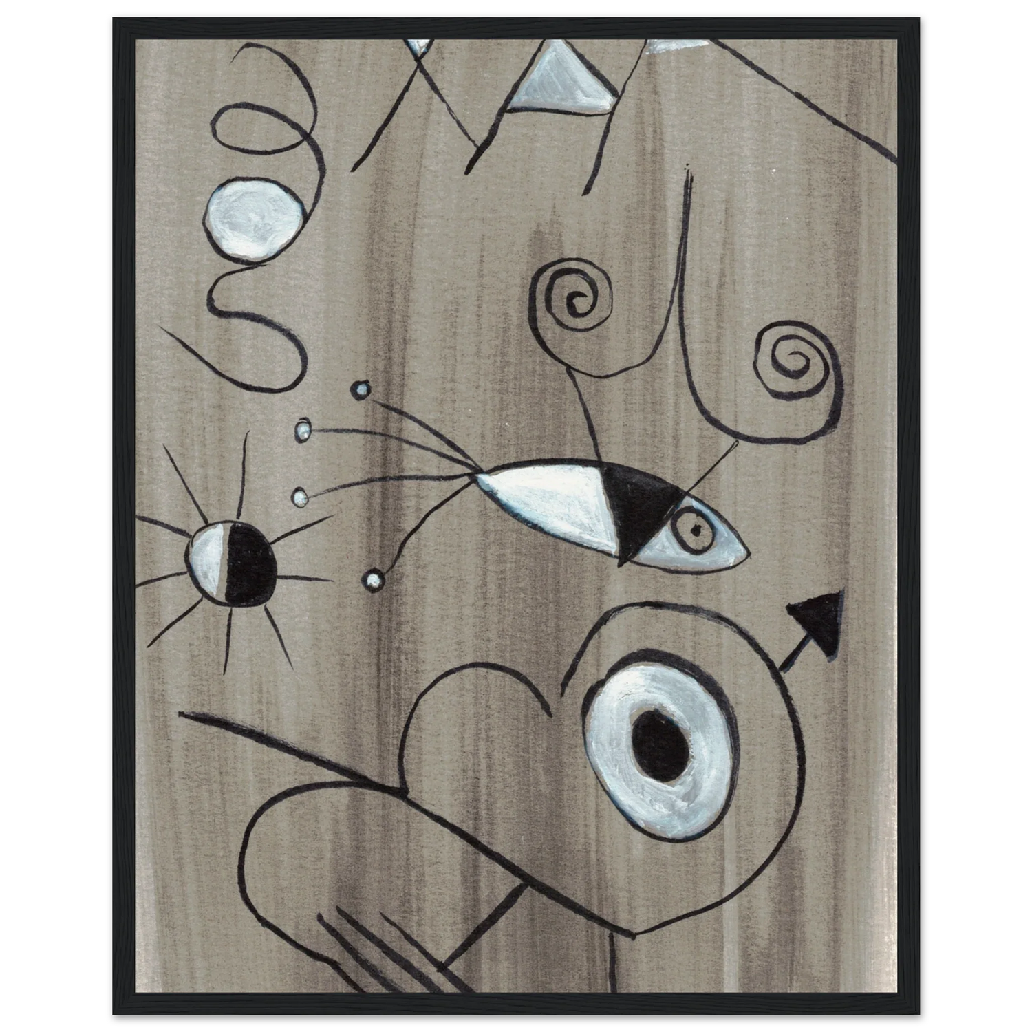 Affiche encadrée bois | Papier mat qualité musée | Aquarelle originale Laure Leprince - Laure Leprince - Artiste Peintre