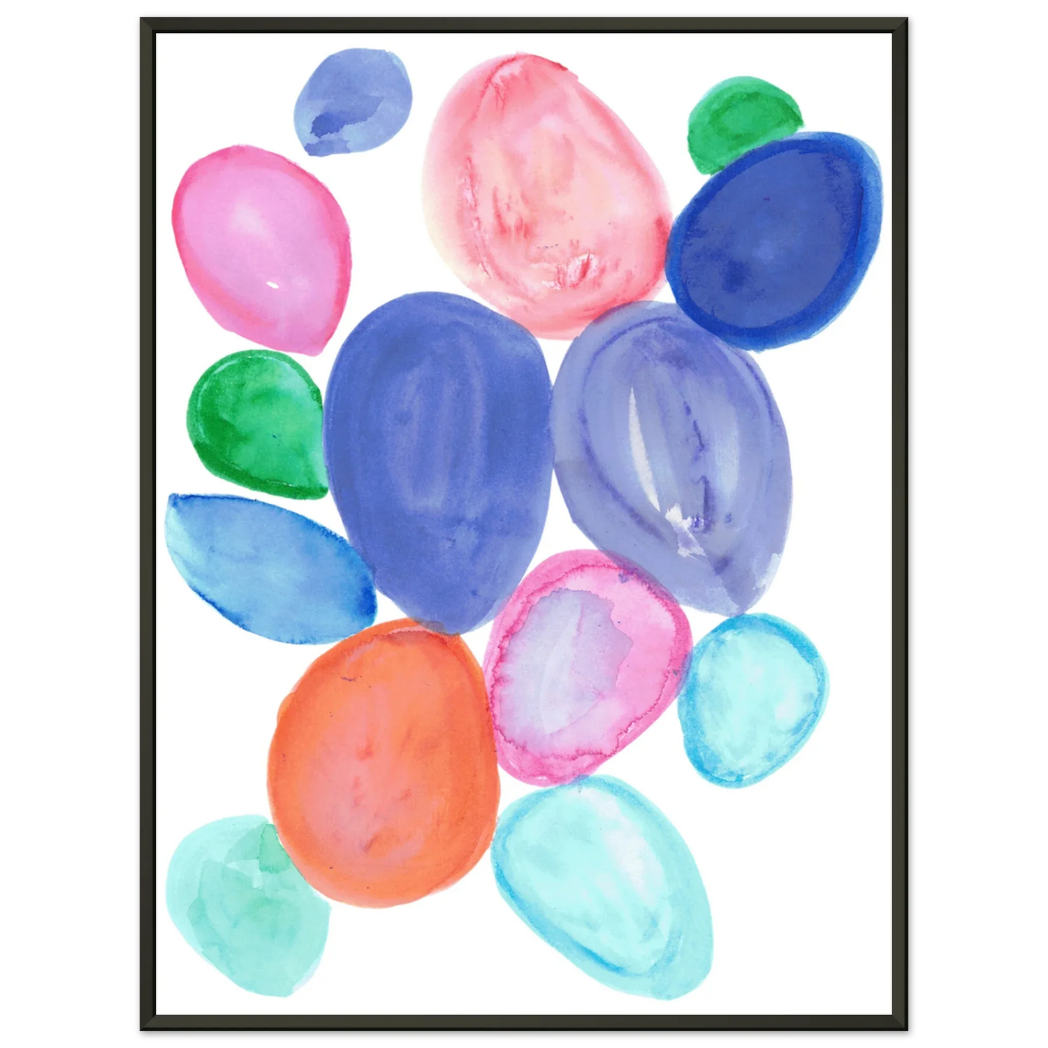 Classic Semi-Glossy Paper Metal Framed Poste Galets Chromatiques - Laure Leprince - Artiste Peintre