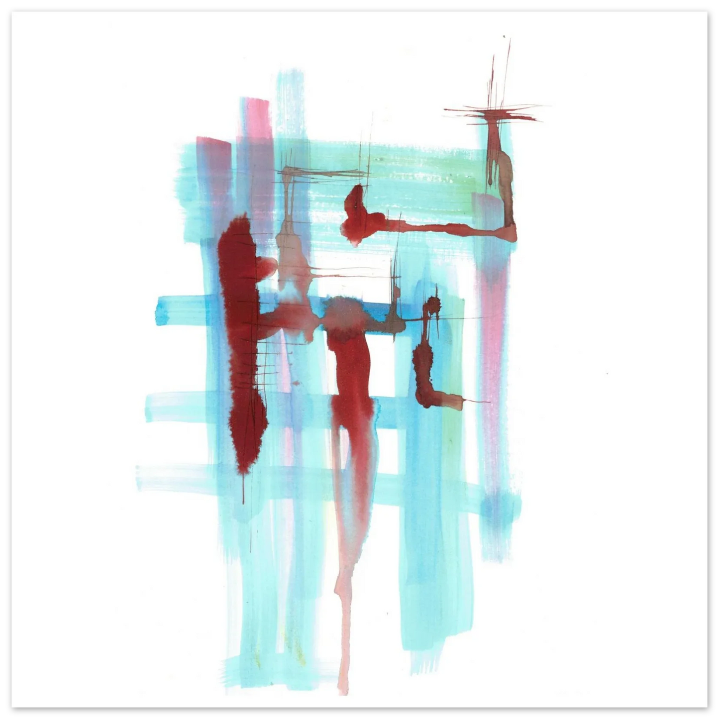 Premium Matte Paper Poster Aquarelle Originale RDJ3-10 - Laure Leprince - Artiste Peintre