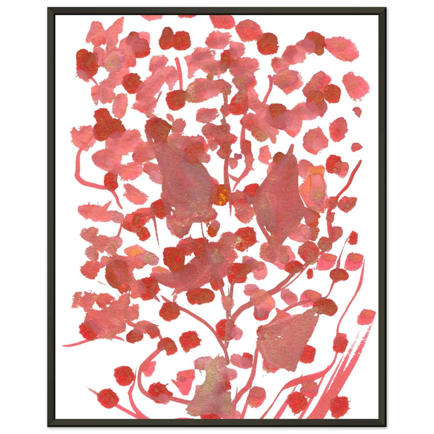 Classic Semi-Glossy Paper Metal Framed Poste Bois de Rubis - Laure Leprince - Artiste Peintre