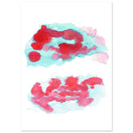 Affiche premium sur papier mat Brumes Carmin – Art mural de qualité supérieure - Laure Leprince - Artiste Peintre