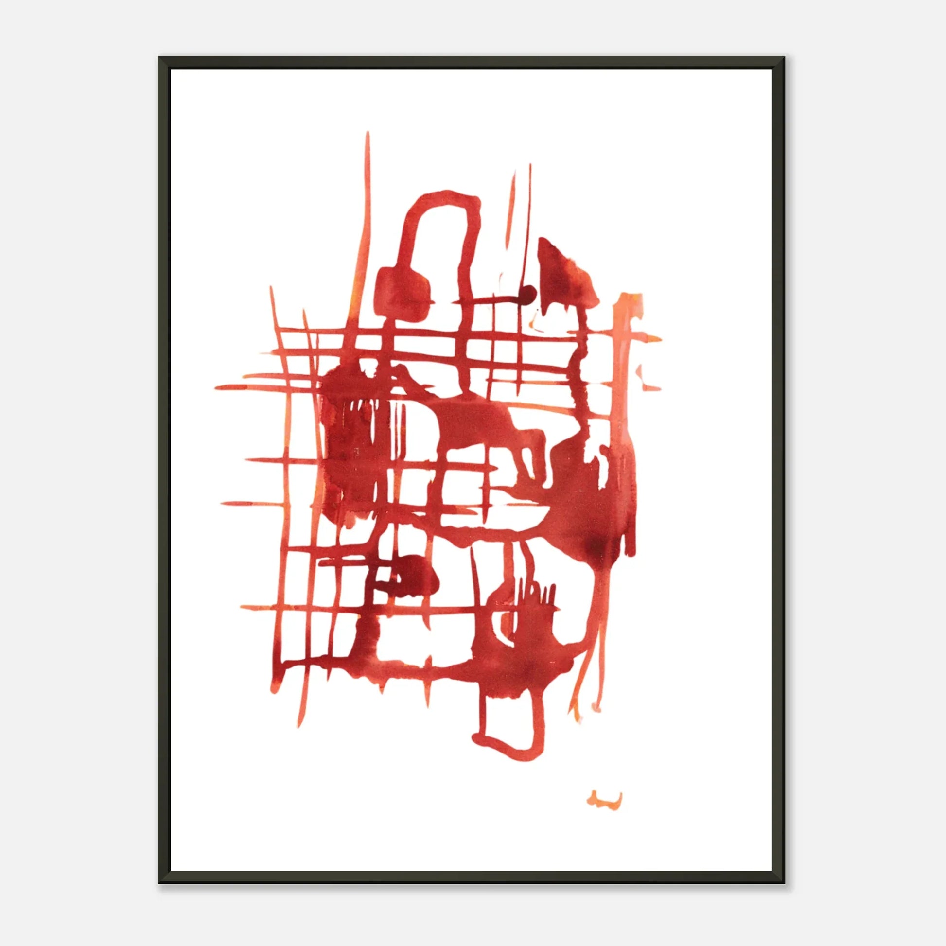 Classic Semi-Glossy Paper Metal Framed Poster Solar Frame - Laure Leprince - Artiste Peintre