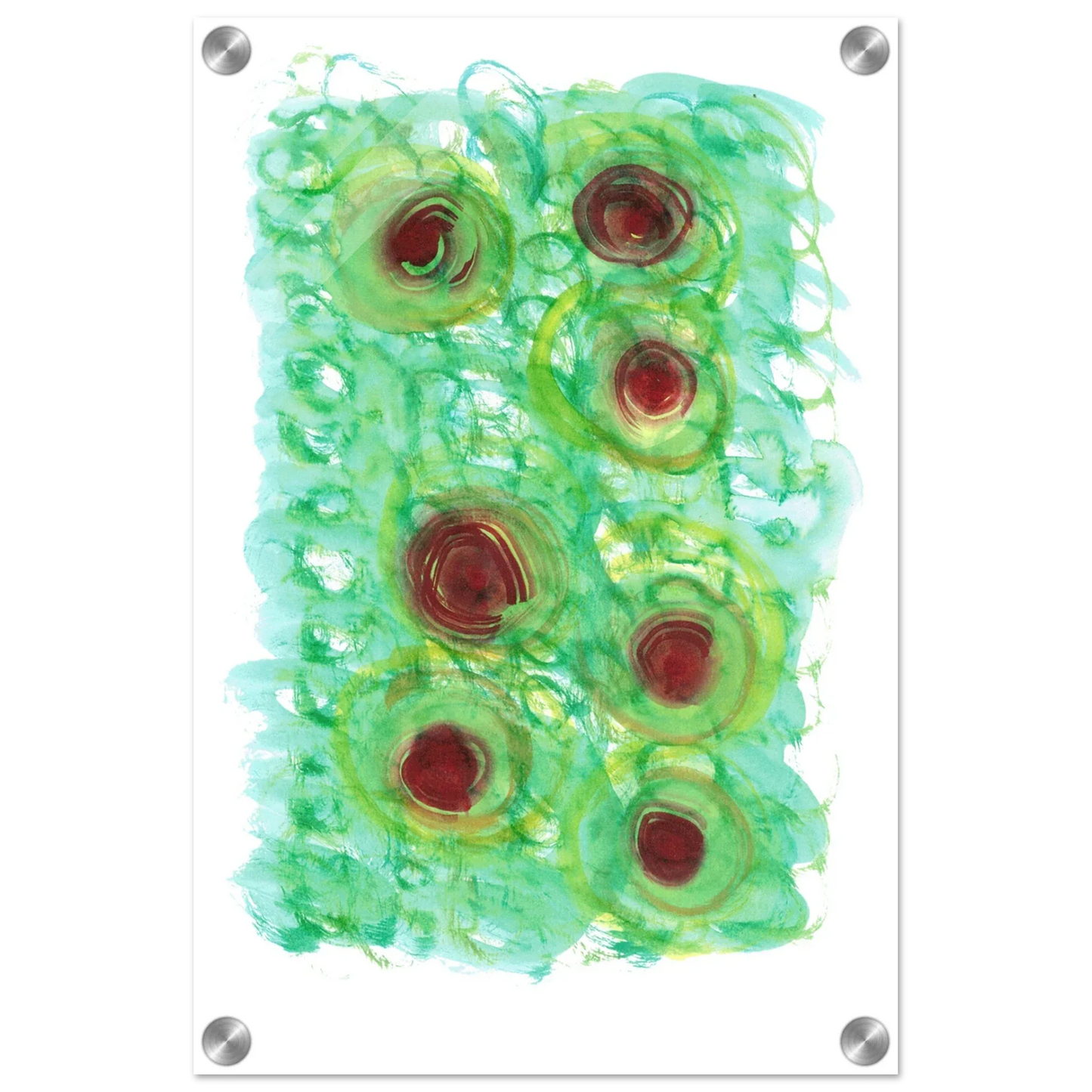 Impression sur acrylique brillante Green Echo | Art contemporain par Laure Leprince - Laure Leprince - Artiste Peintre