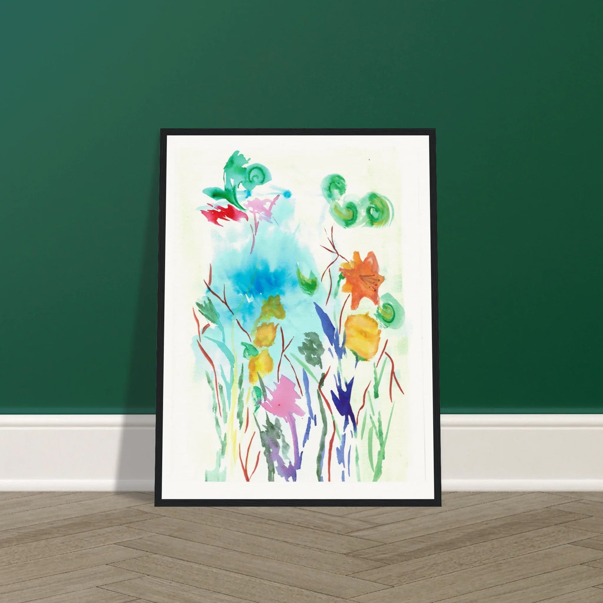 Museum-Quality Matte Paper Wooden Framed Poster Jardin Lumineux - Laure Leprince - Artiste Peintre