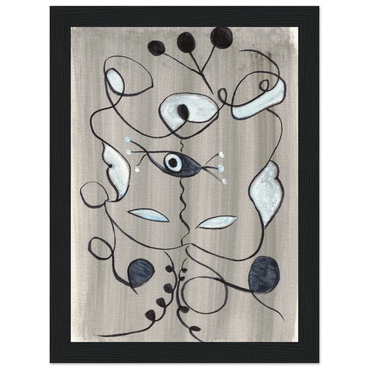 Affiche encadrée bois | Papier mat qualité musée | Aquarelle originale Laure Leprince - Laure Leprince - Artiste Peintre