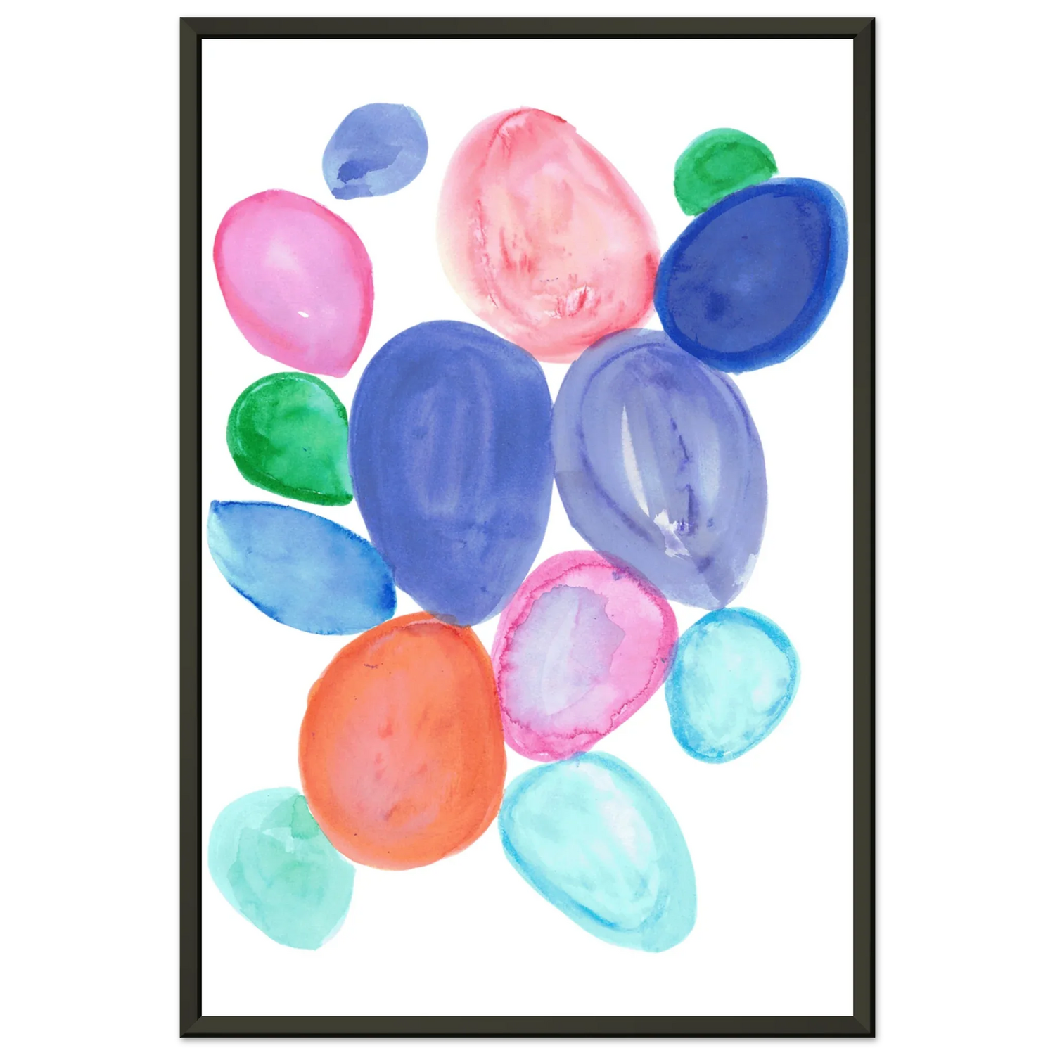 Classic Semi-Glossy Paper Metal Framed Poste Galets Chromatiques - Laure Leprince - Artiste Peintre