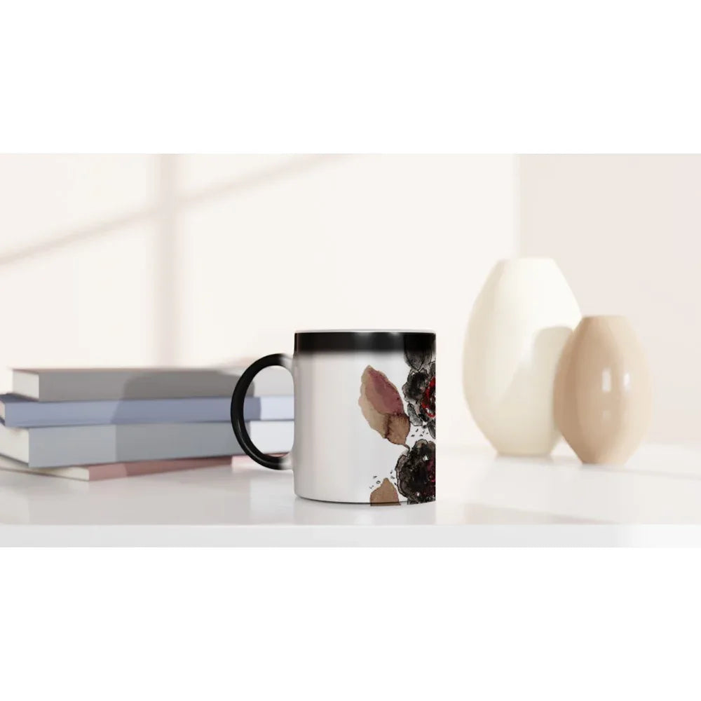 Mug magique en céramique 325 ml Bouquet – Révèlez votre motif à la chaleur - Laure Leprince - Artiste Peintre